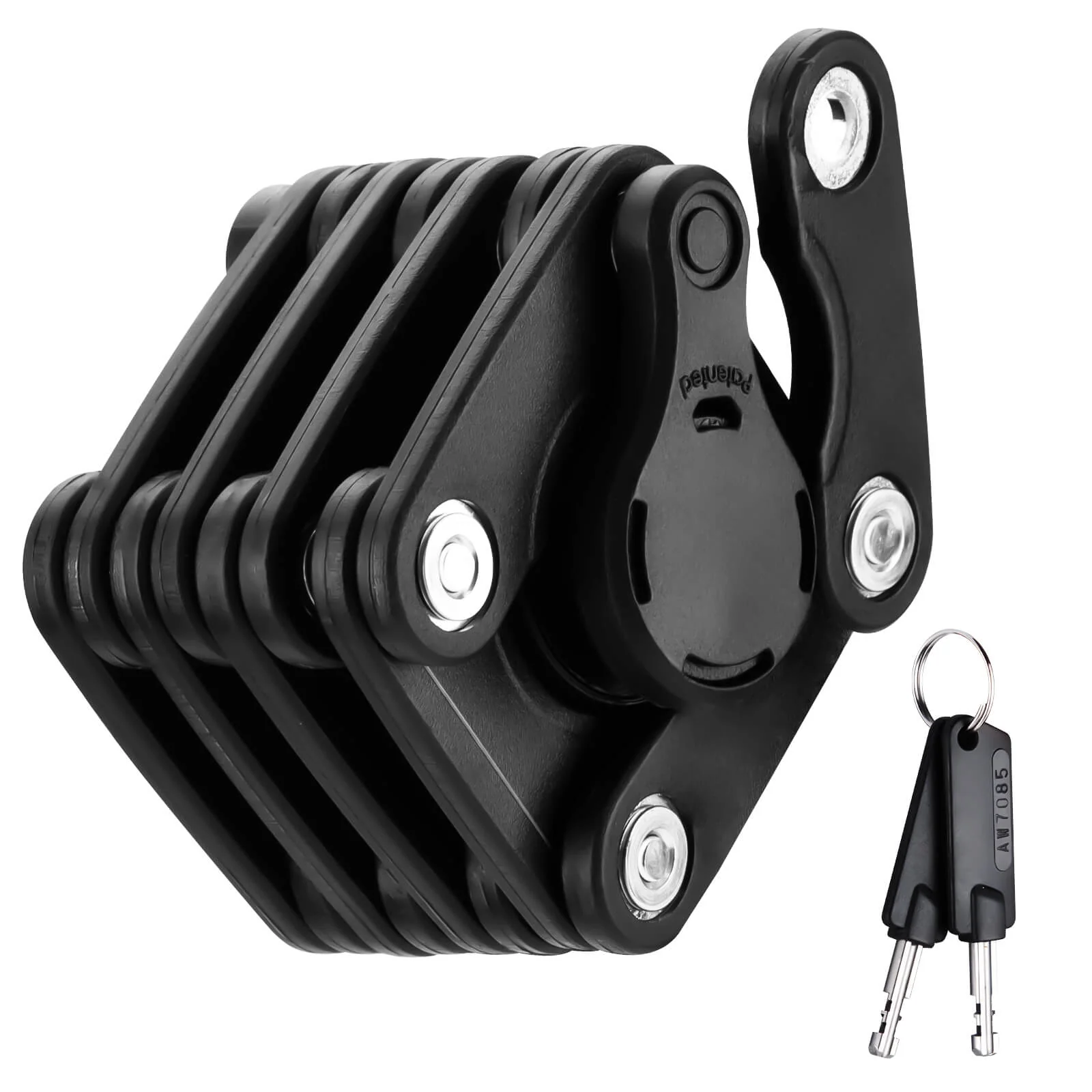 Cube-Style Foldable Combination Chain Lock with Frame Mount