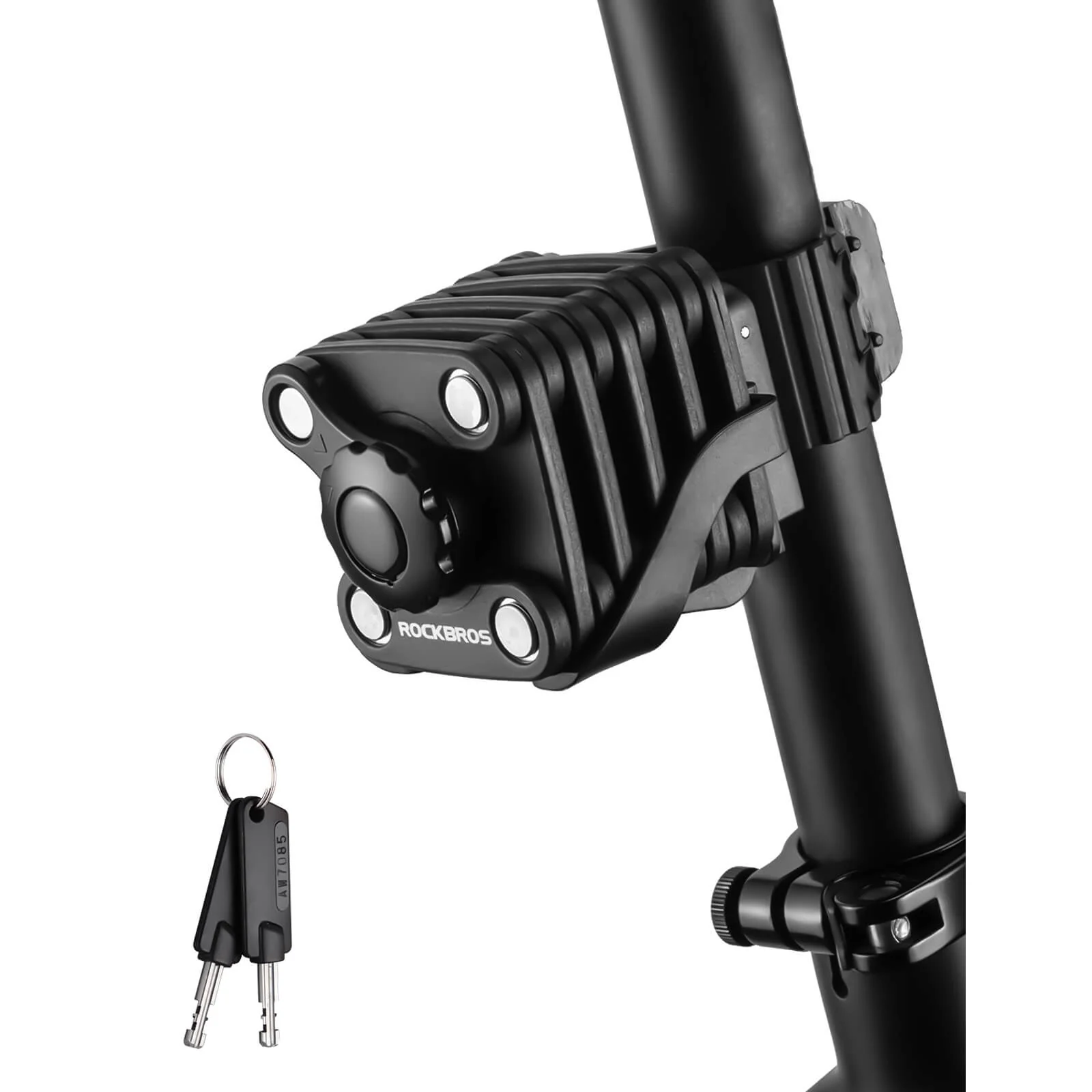 Cube-Style Foldable Combination Chain Lock with Frame Mount - Image 3