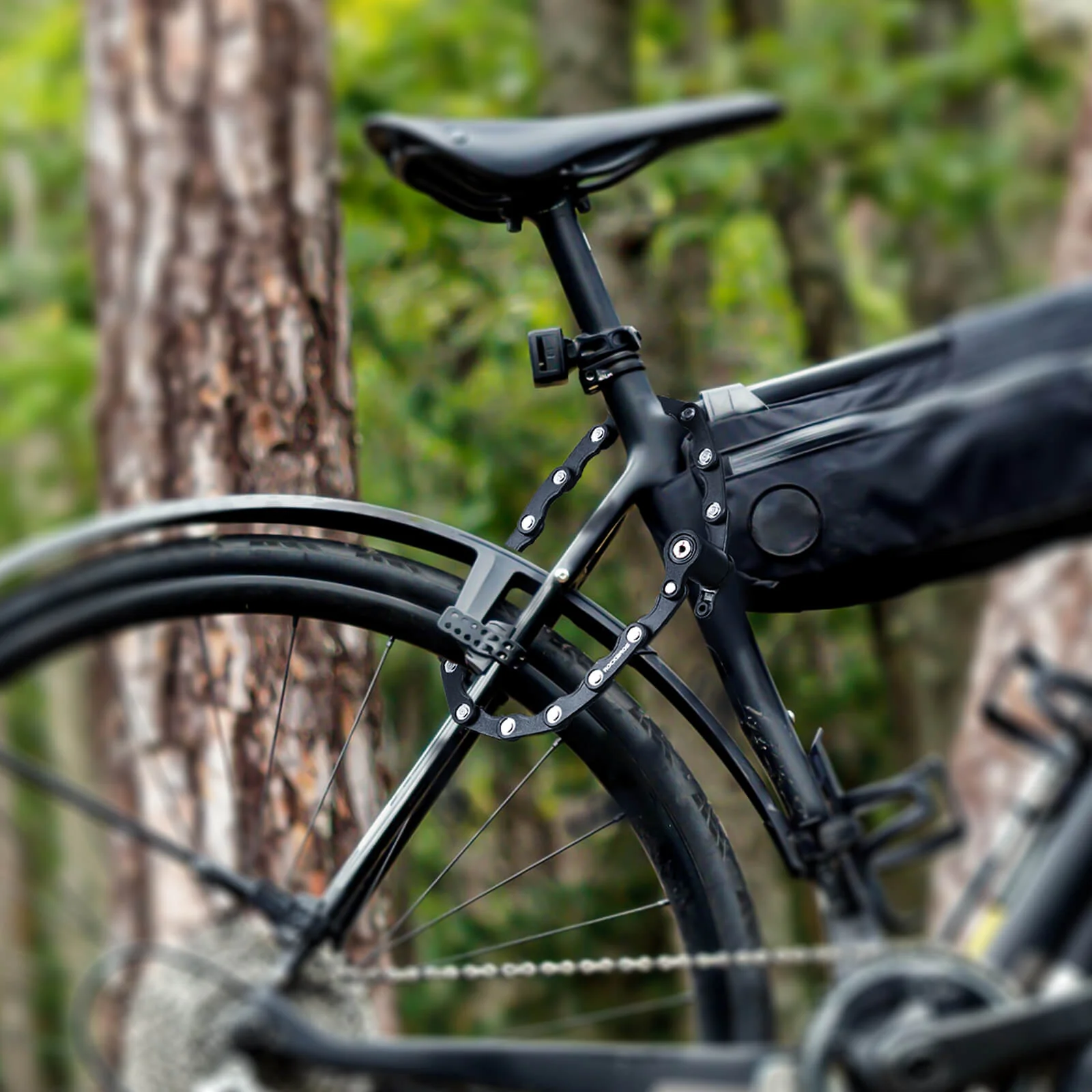 Cube-Style Foldable Combination Chain Lock with Frame Mount - Image 8