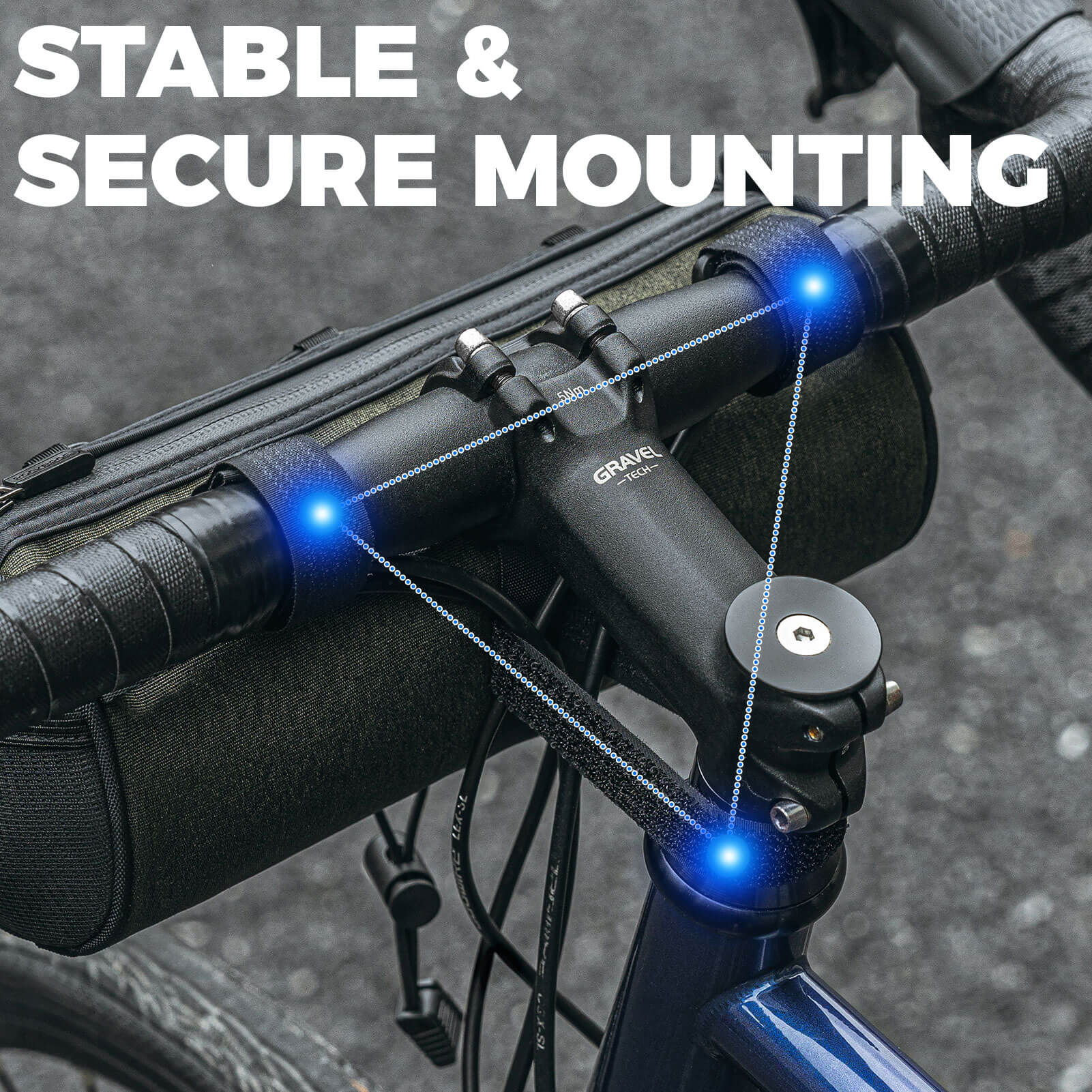 Cycling Handlebar Roll Bag Safety Reflective Logo 2L - Image 4