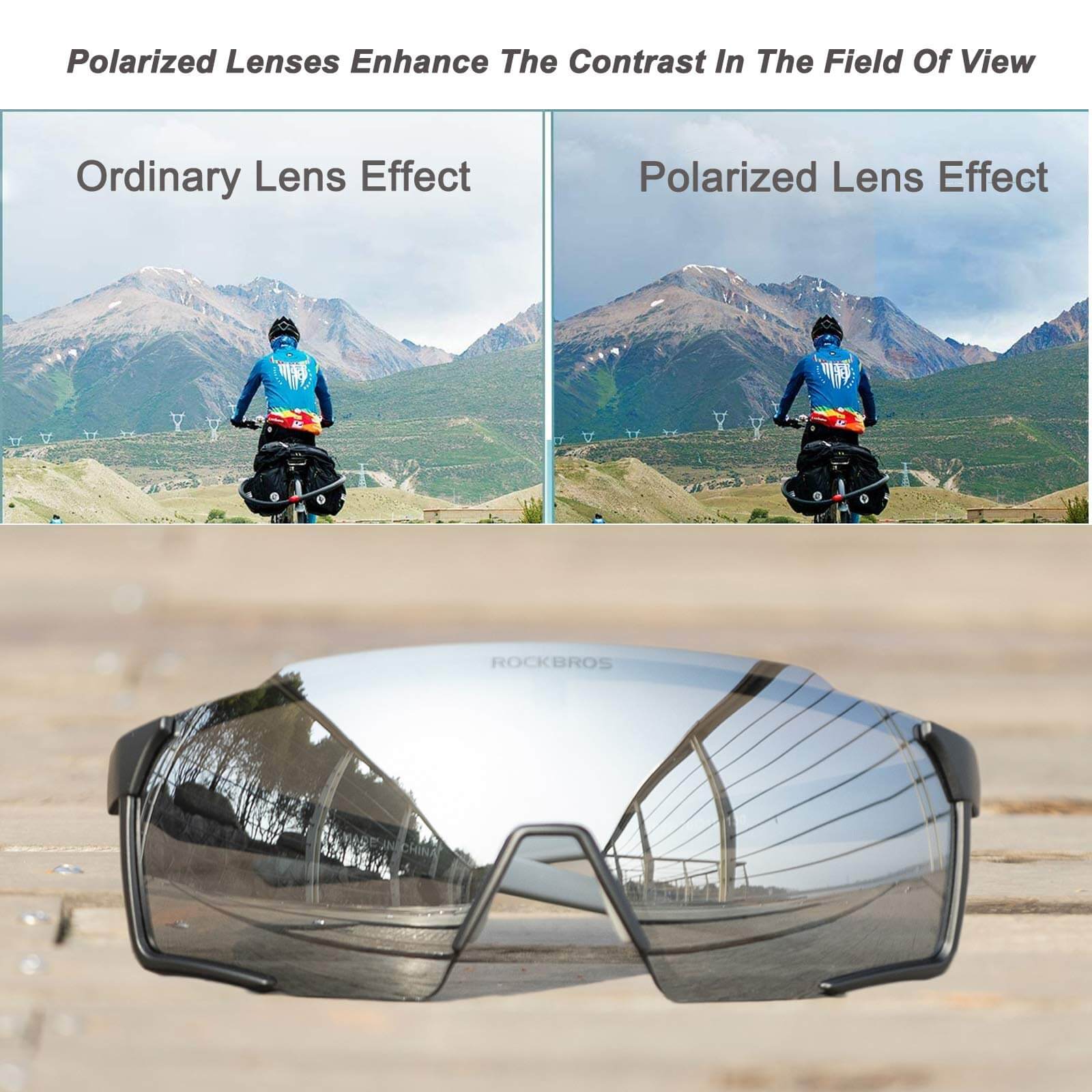 Cycling Sunglasses Polarized Full Frame Sports Glasses UV400 - Image 3
