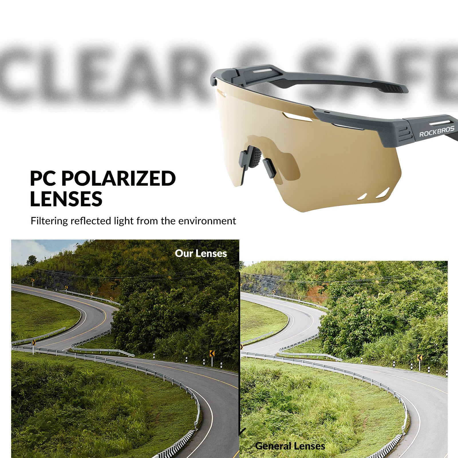 Cycling Sunglasses Polarized Glasses UV400 SP323 - Image 3