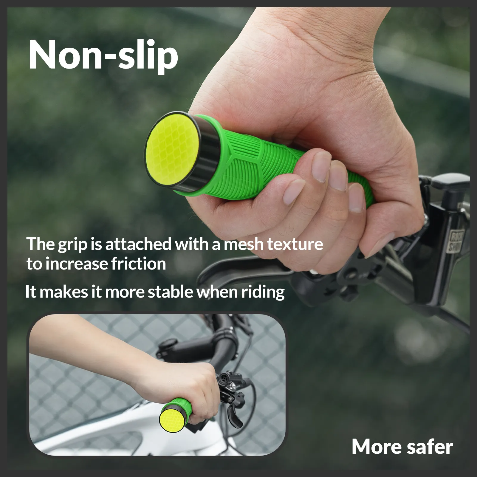 Double Lock-On Bike Handlebar Grips for 22.2mm Bars - Image 20