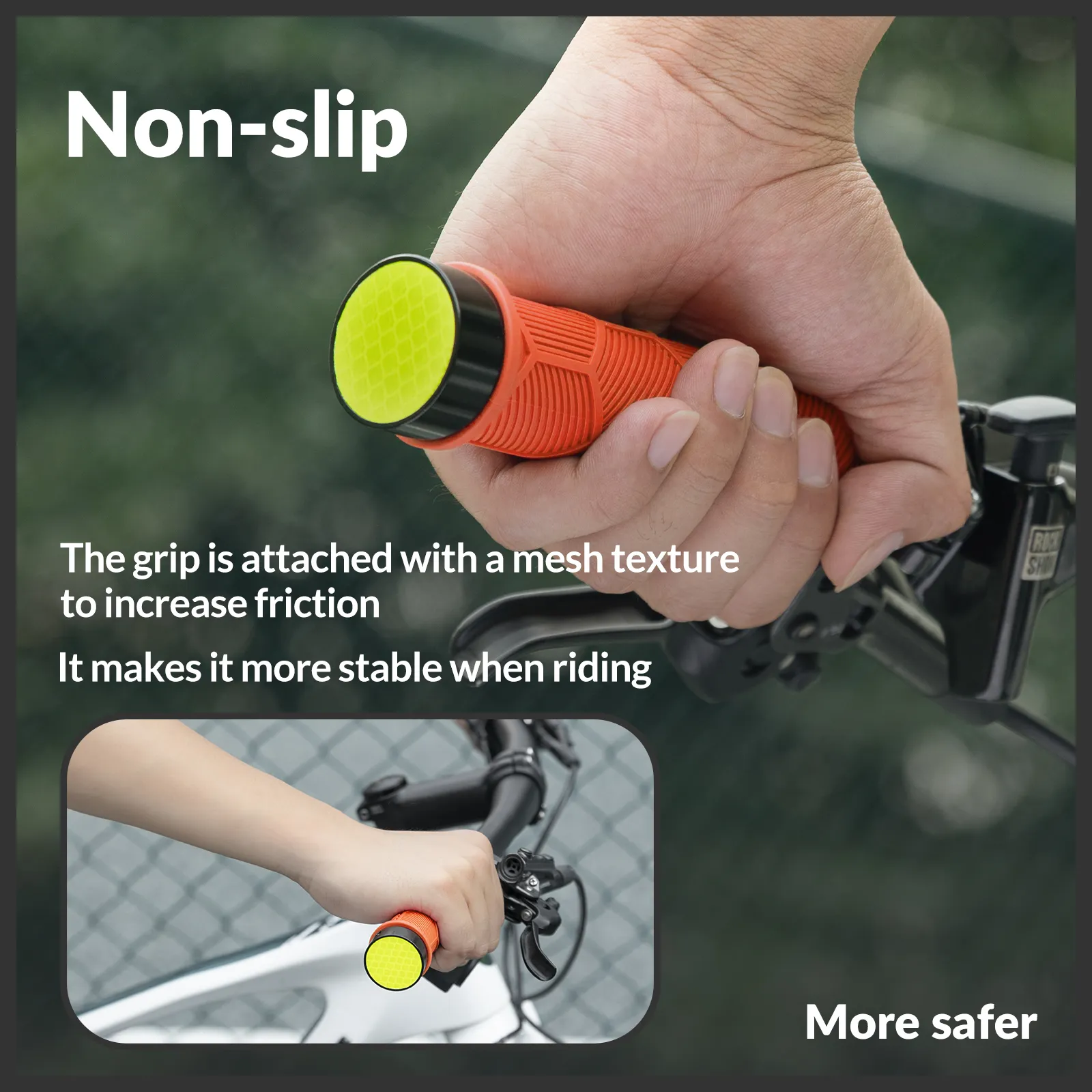 Double Lock-On Bike Handlebar Grips for 22.2mm Bars - Image 27