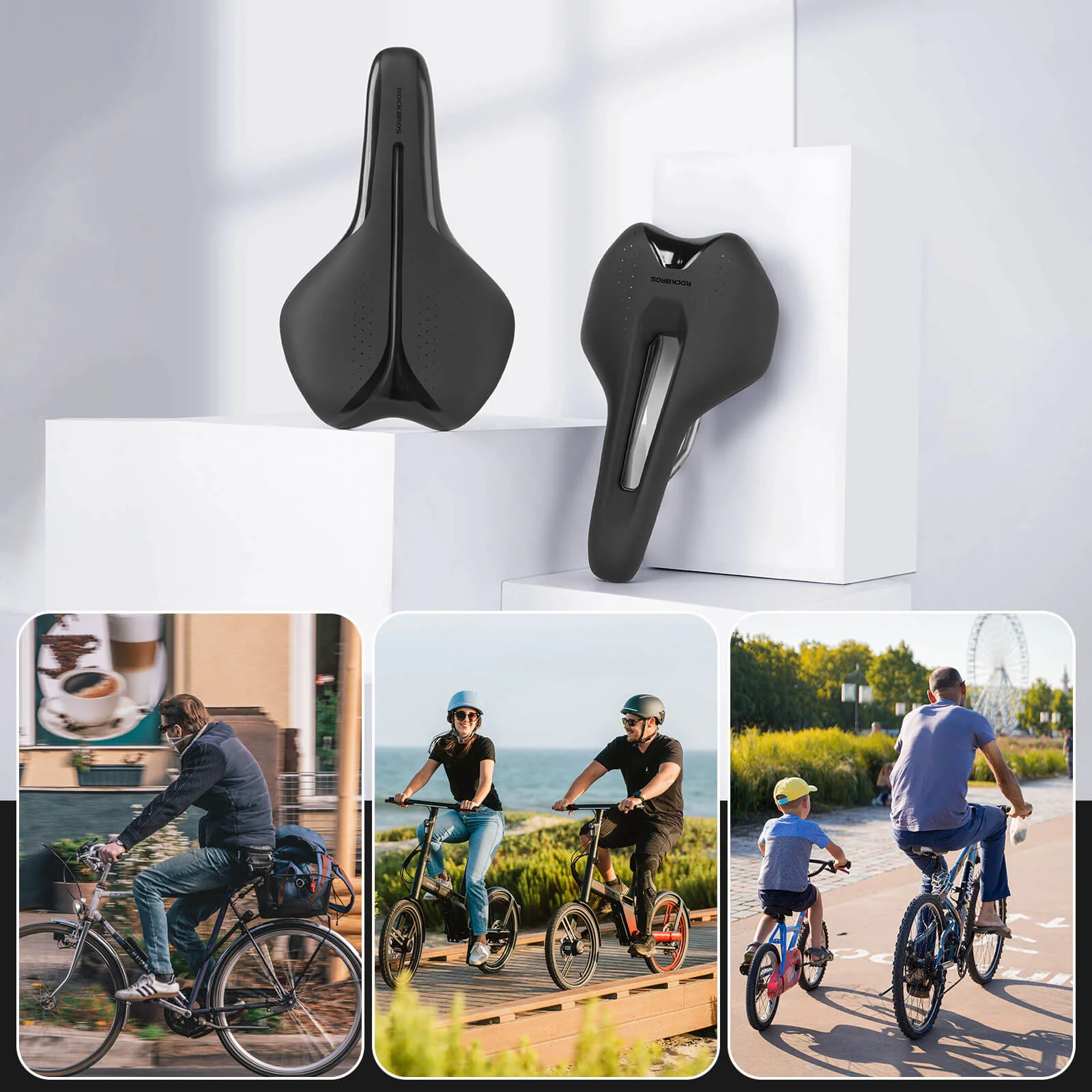 Durable Bike Saddle Soft Padded Tail Light Bracket Ready - Image 14