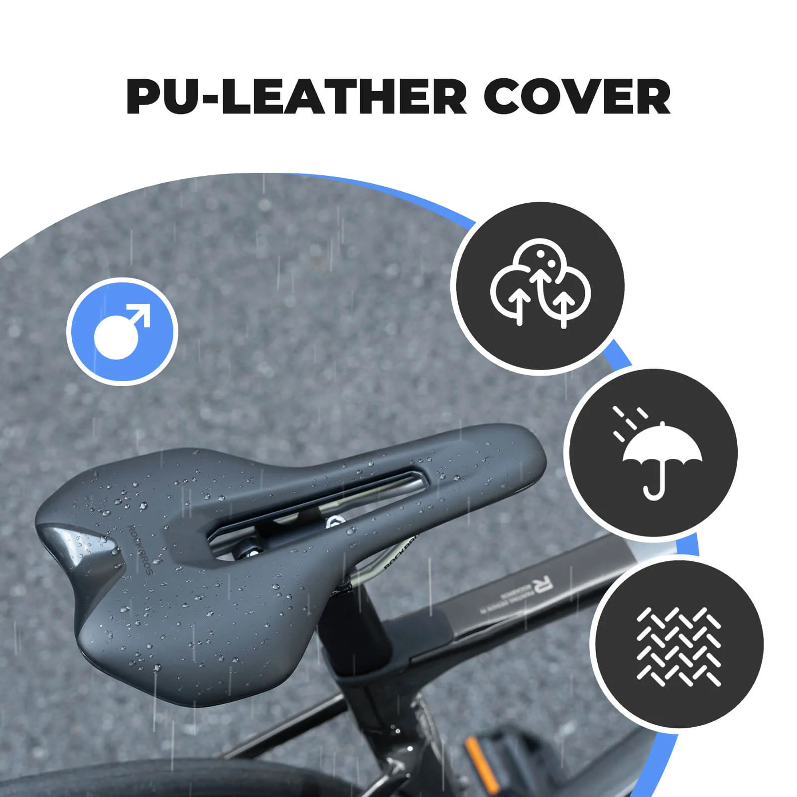 Durable Bike Saddle Soft Padded Tail Light Bracket Ready - Image 3