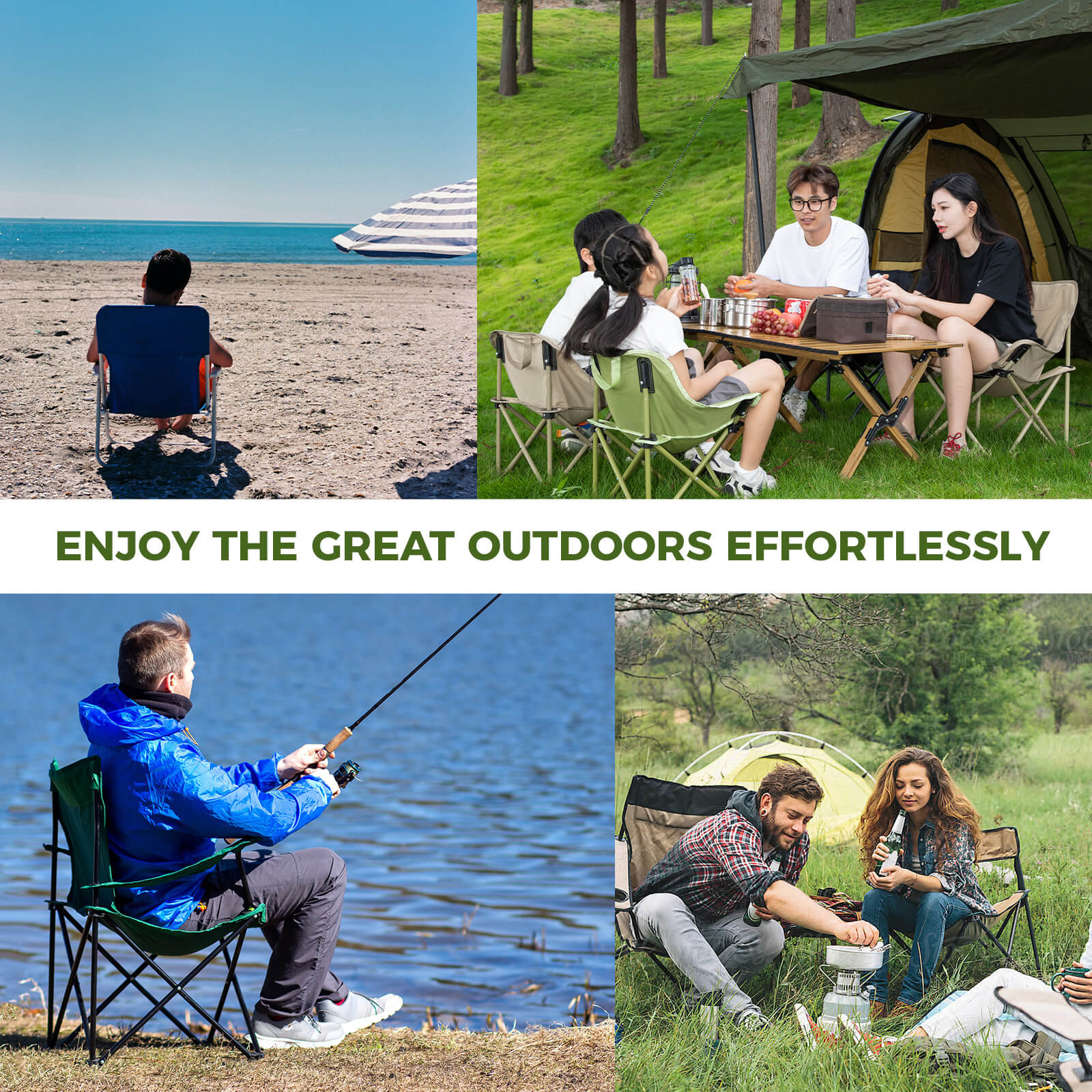 Durable Moon Camping Chair Quick-Fold Portable - Image 12