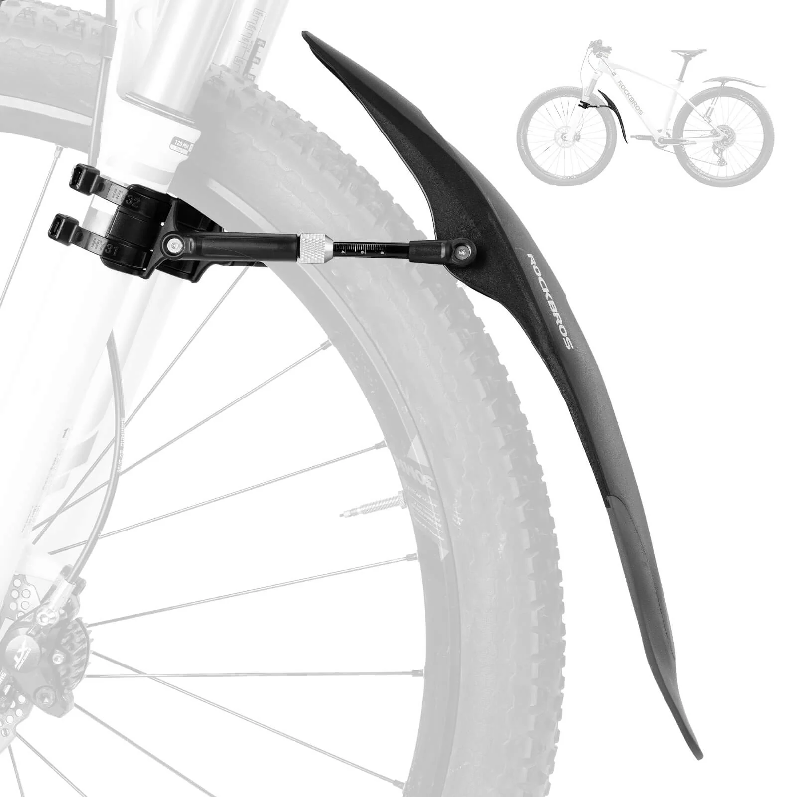 Durable Mudguards Set Adjustable Front & Rear Bike Fenders for 26-29 inch