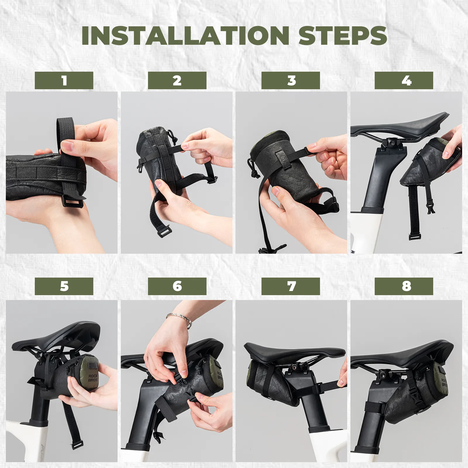 EcoMate Tear-Resistant Paper Bike Saddle Bag 0.2L - Image 6
