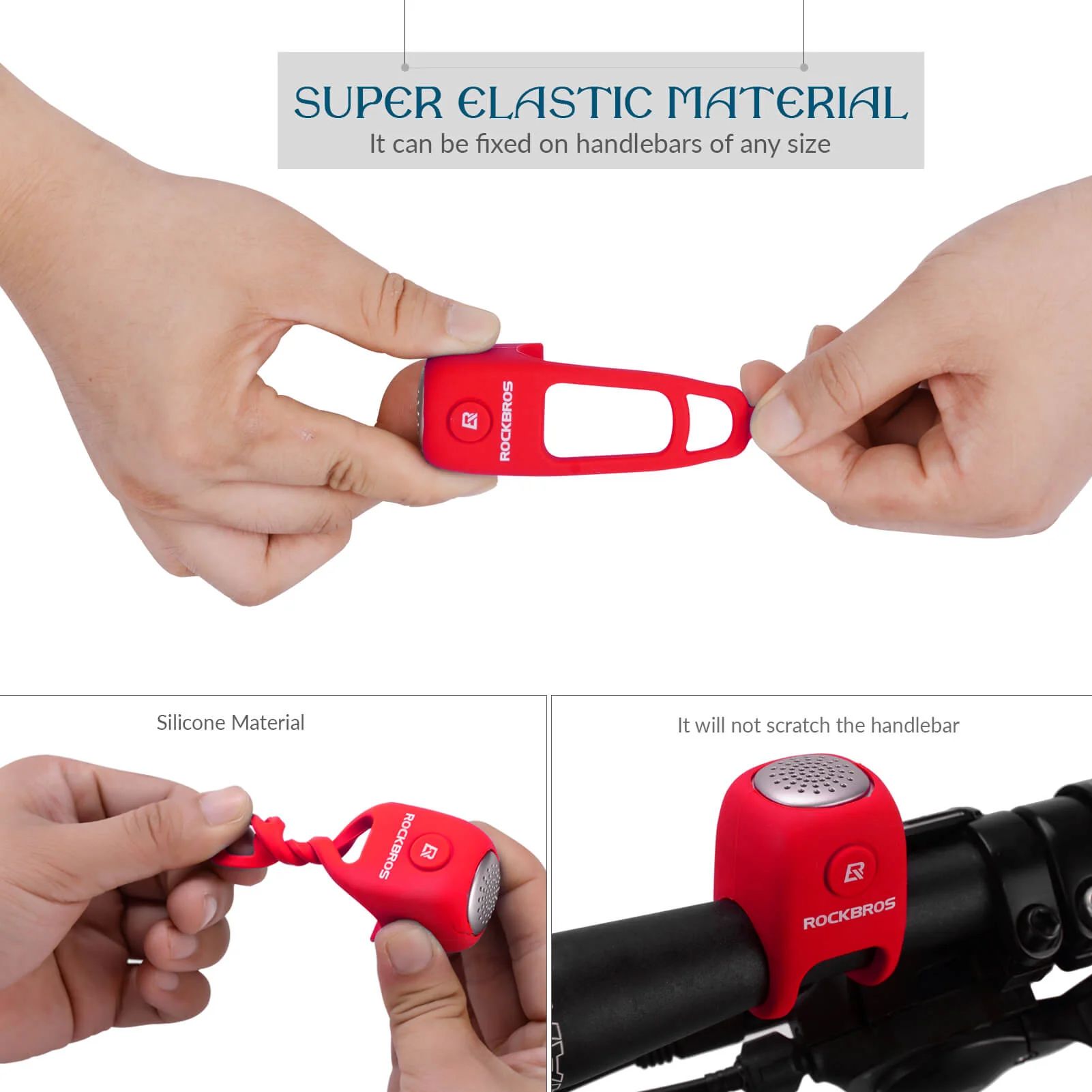Electronic Bike Horn 90dB Rainproof Elastic Silicone Bike Bell - Image 19
