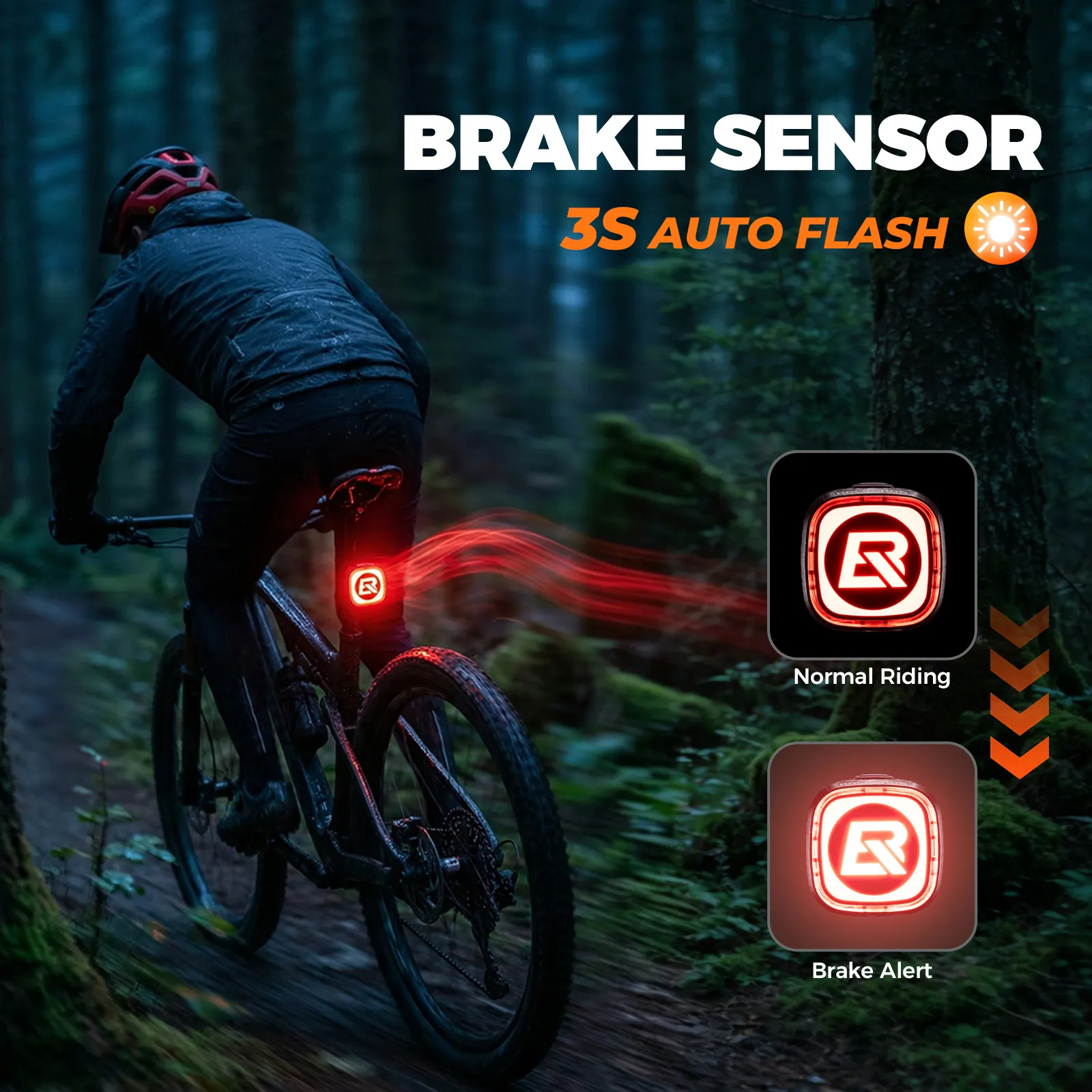 Emoji LED Smart Bike Tail Light Q2MAX - Image 41