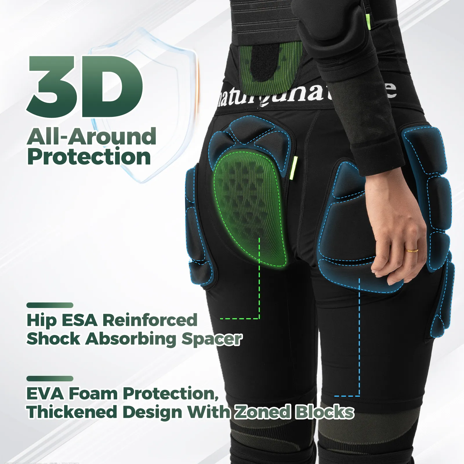 EVA Padded Ski Hip Protectors for Snowboarding & Skiing - Image 3