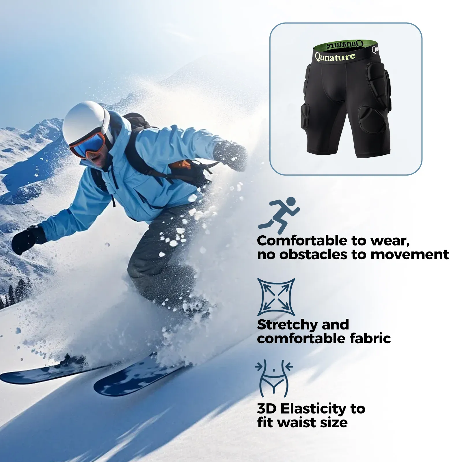 EVA Padded Ski Hip Protectors for Snowboarding & Skiing - Image 4