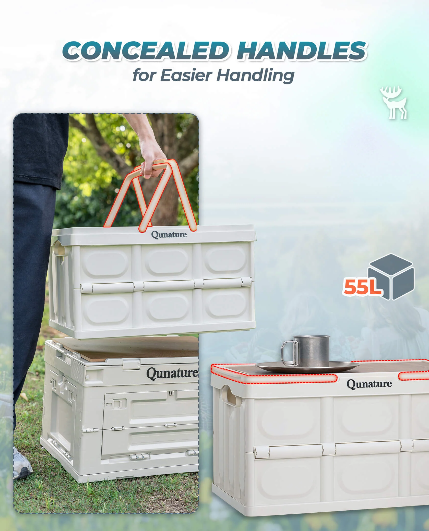 Findridge Foldable Outdoor Storage Bin 26/55/60L - Image 17