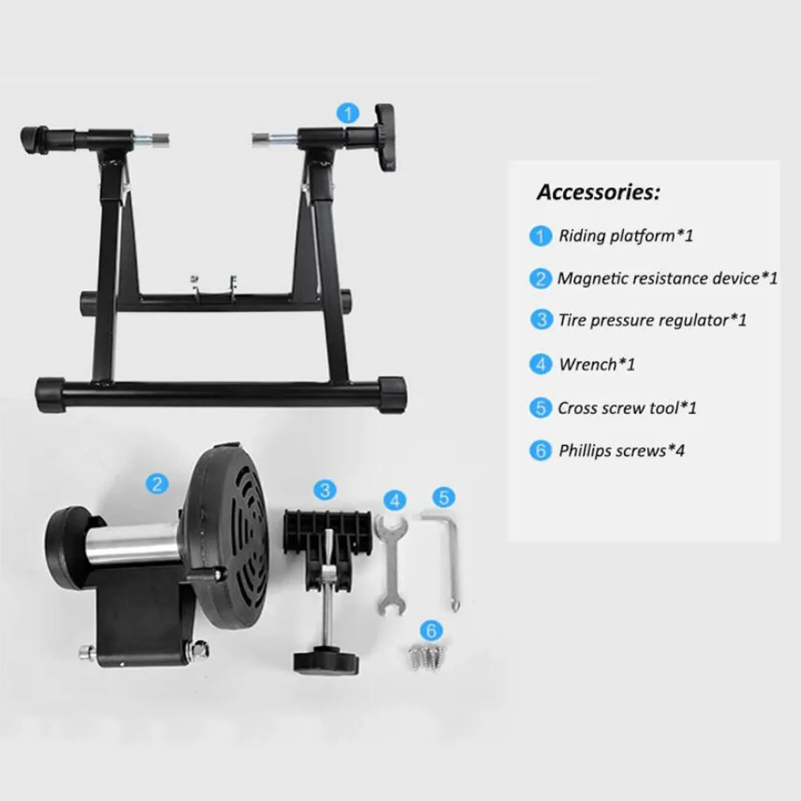 Foldable Bike Trainer Stand for Indoor Cycling Exercise - Image 3