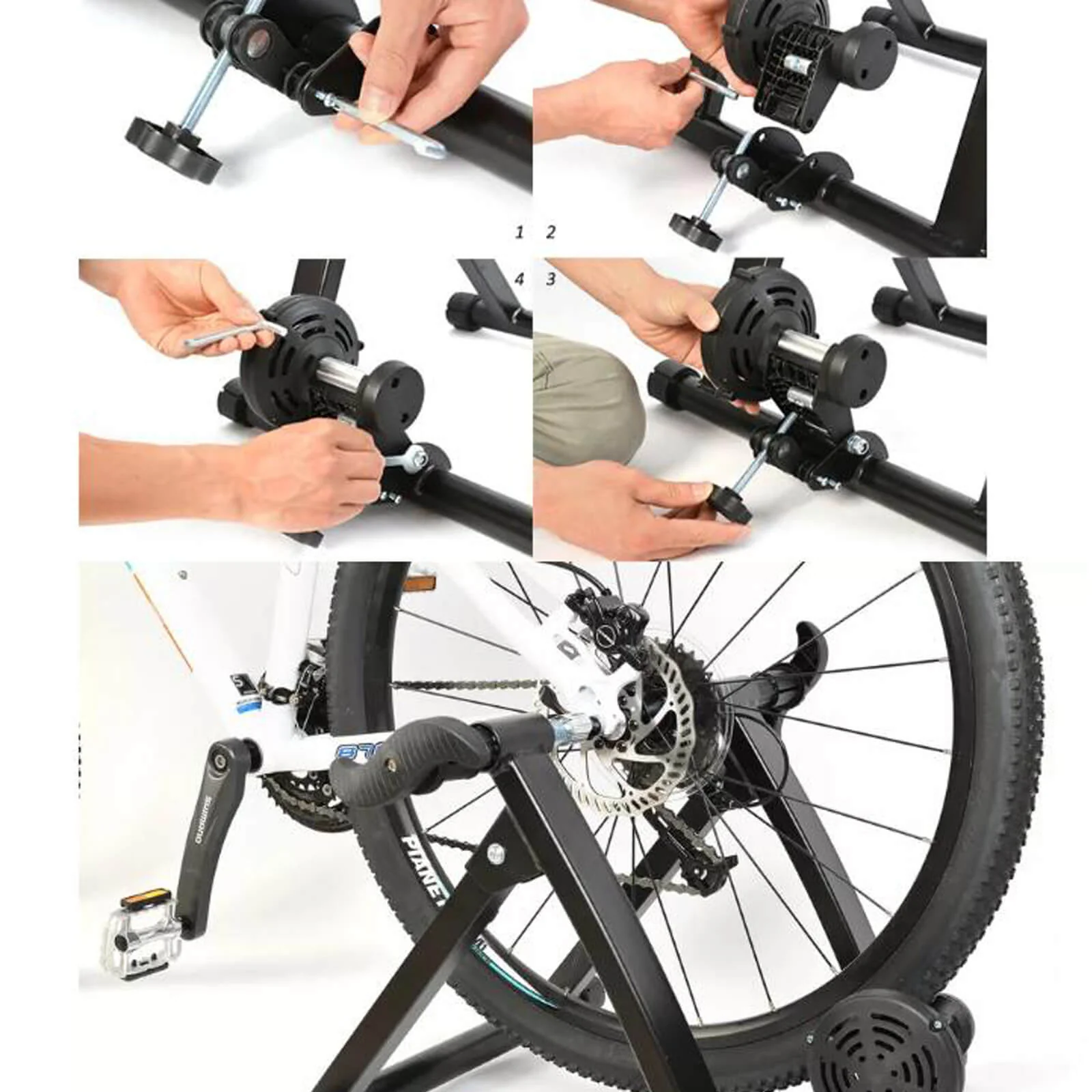 Foldable Bike Trainer Stand for Indoor Cycling Exercise - Image 7