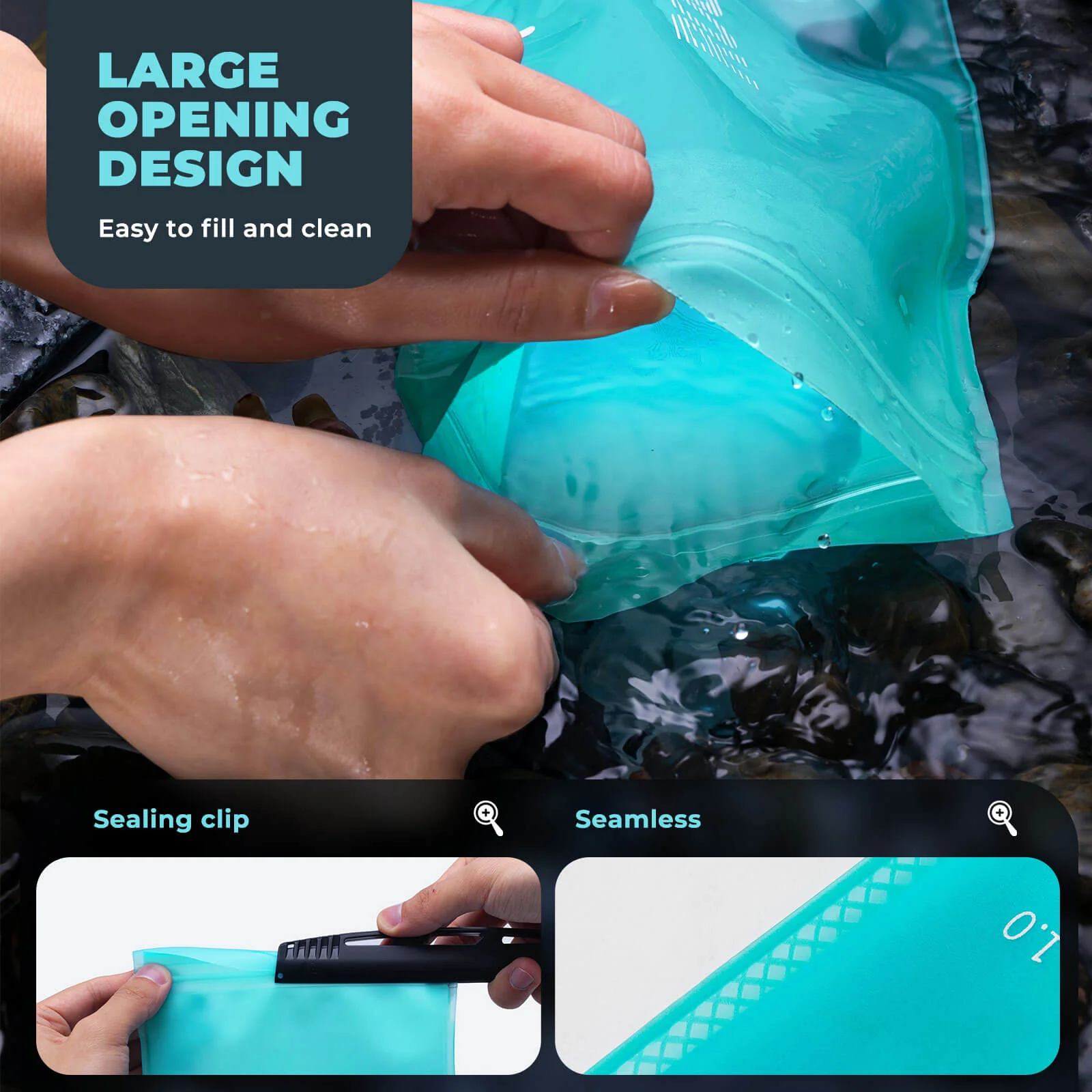 Foldable Hydration Bladder for Outdoor Sports 2L - Image 2