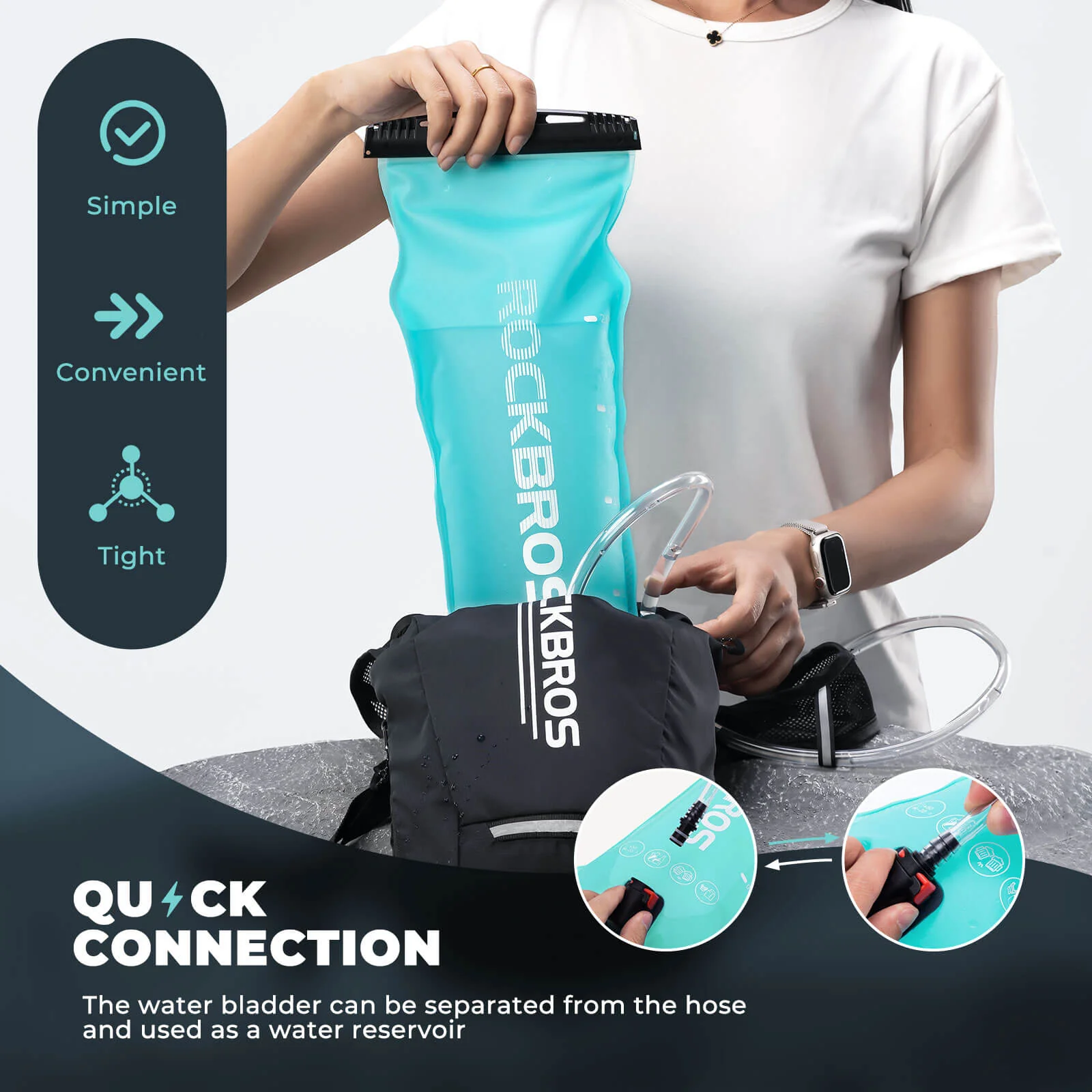 Foldable Hydration Bladder for Outdoor Sports 2L - Image 4
