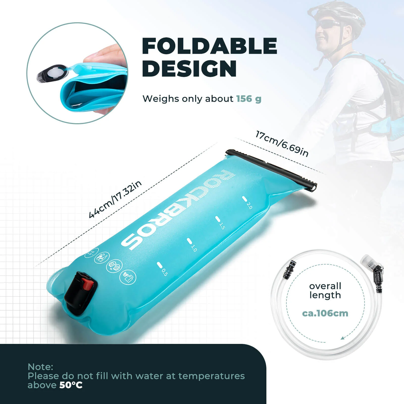 Foldable Hydration Bladder for Outdoor Sports 2L - Image 5