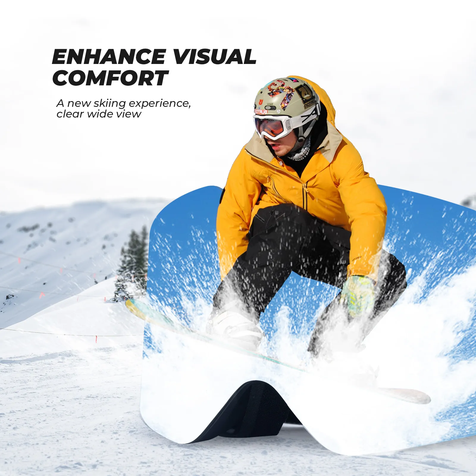 Frameless Wide Vision Ski Goggles Anti-Fog UV400 - Image 17