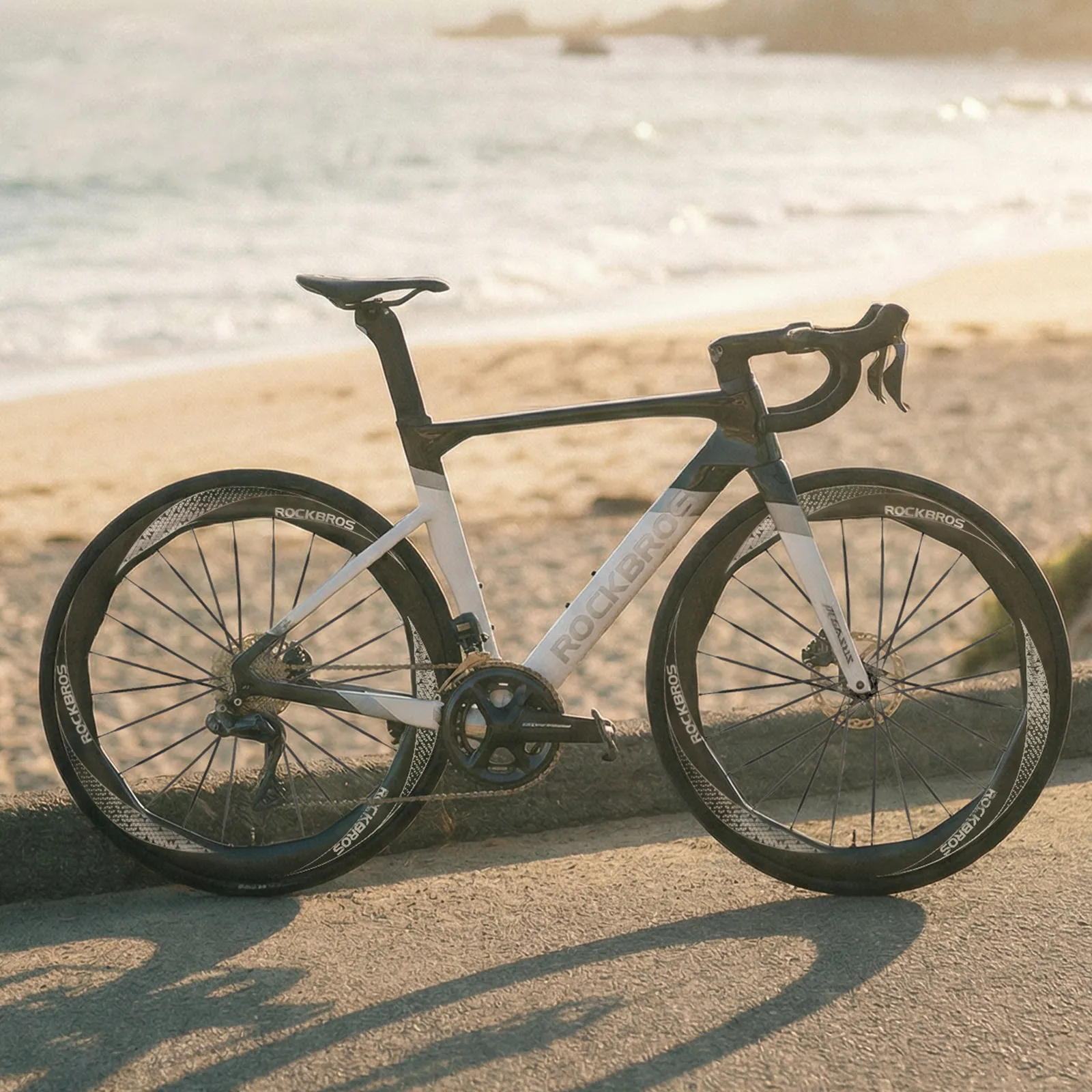 Full Carbon Wave Road Wheelset 700C 36T Ratchet Hub Thru Axle - Image 10