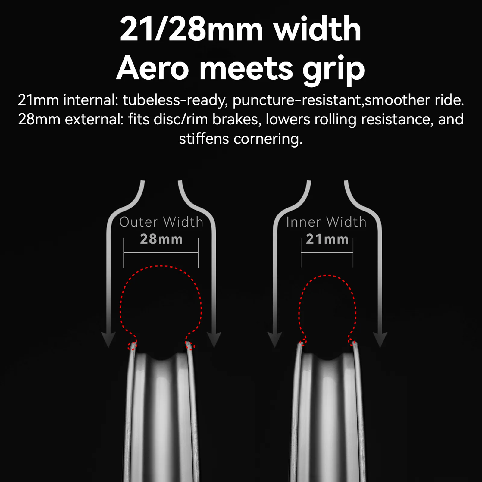 Full Carbon Wave Road Wheelset 700C 36T Ratchet Hub Thru Axle - Image 4