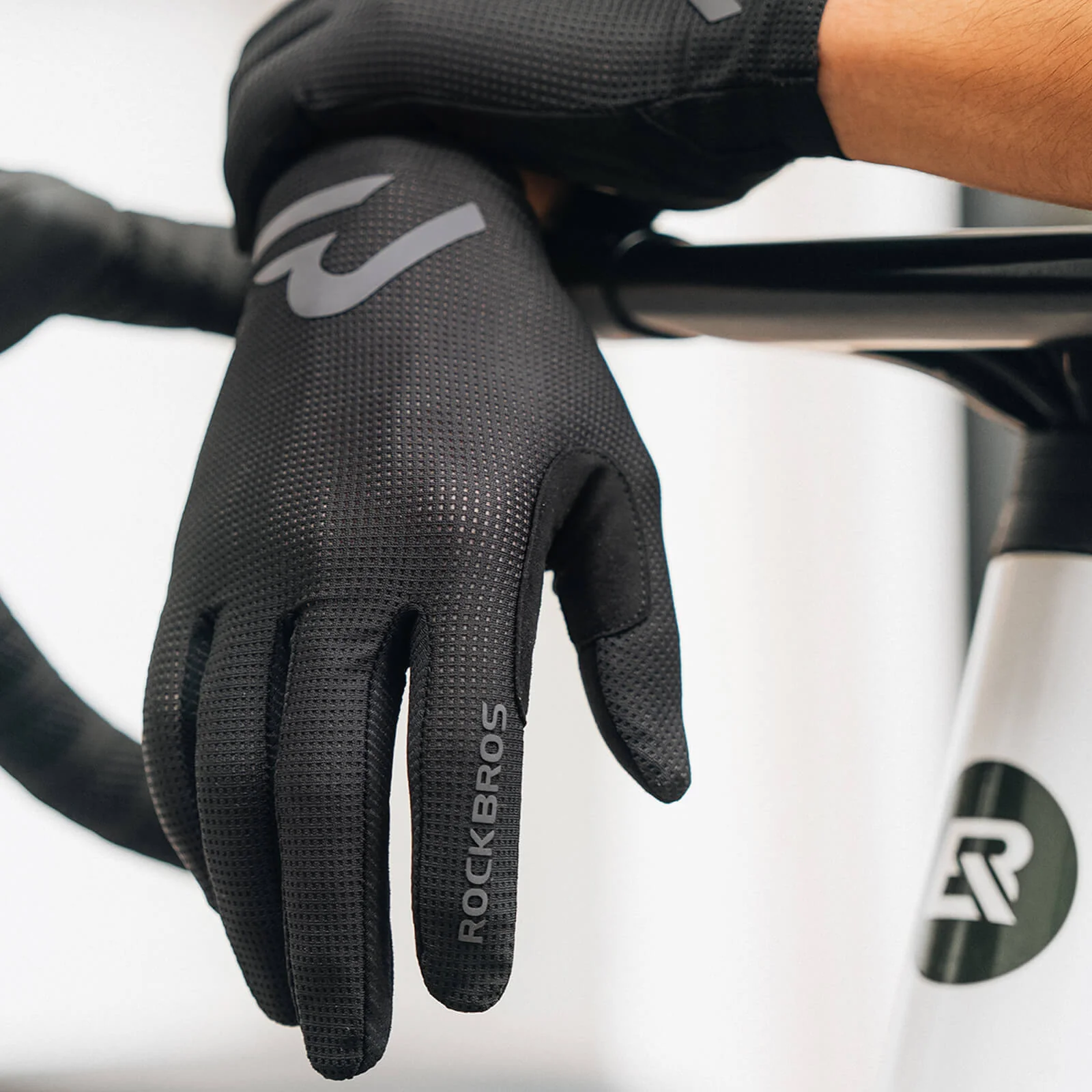 Full Finger Cycling Gloves SBR Padding Unisex S407 - Image 5