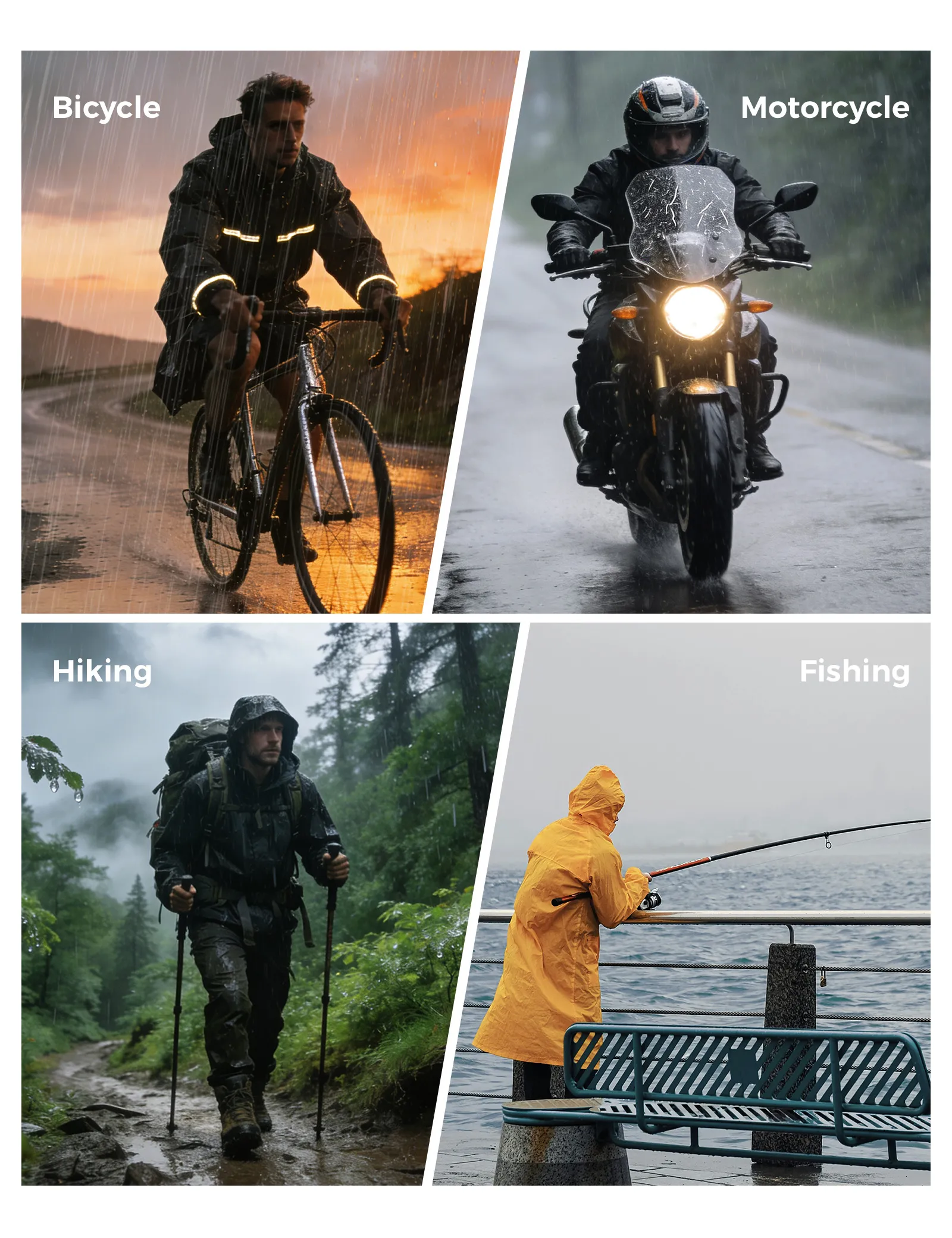 Fully Sealed Rainproof Cycling Jacket Hi-Vis Yellow - Image 6