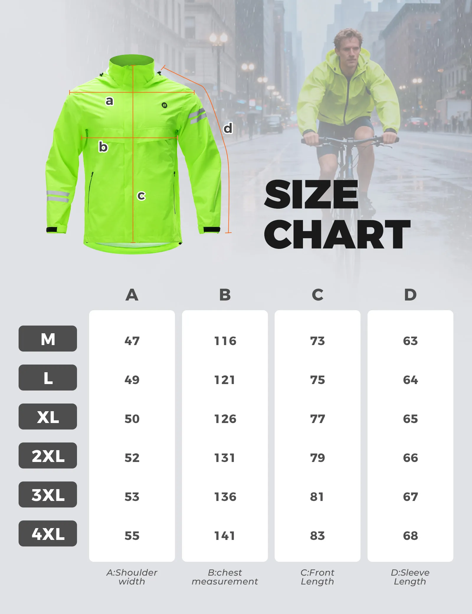 Fully Sealed Rainproof Cycling Jacket Hi-Vis Yellow - Image 7