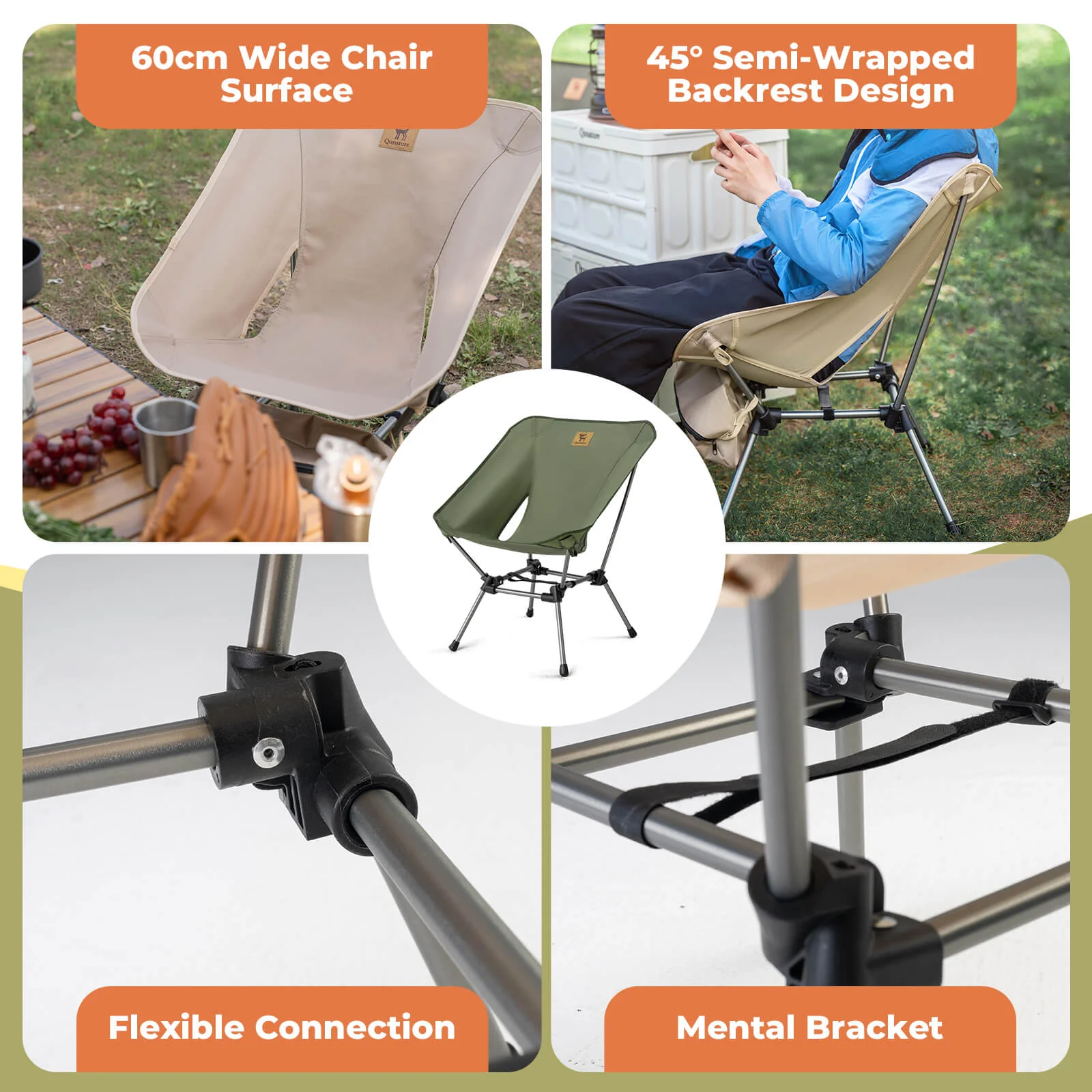 GlowCamp Outdoor Folding Chair Easy Carry - Image 12