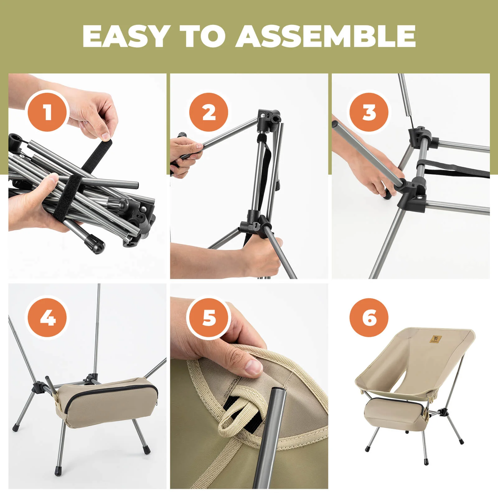 GlowCamp Outdoor Folding Chair Easy Carry - Image 13