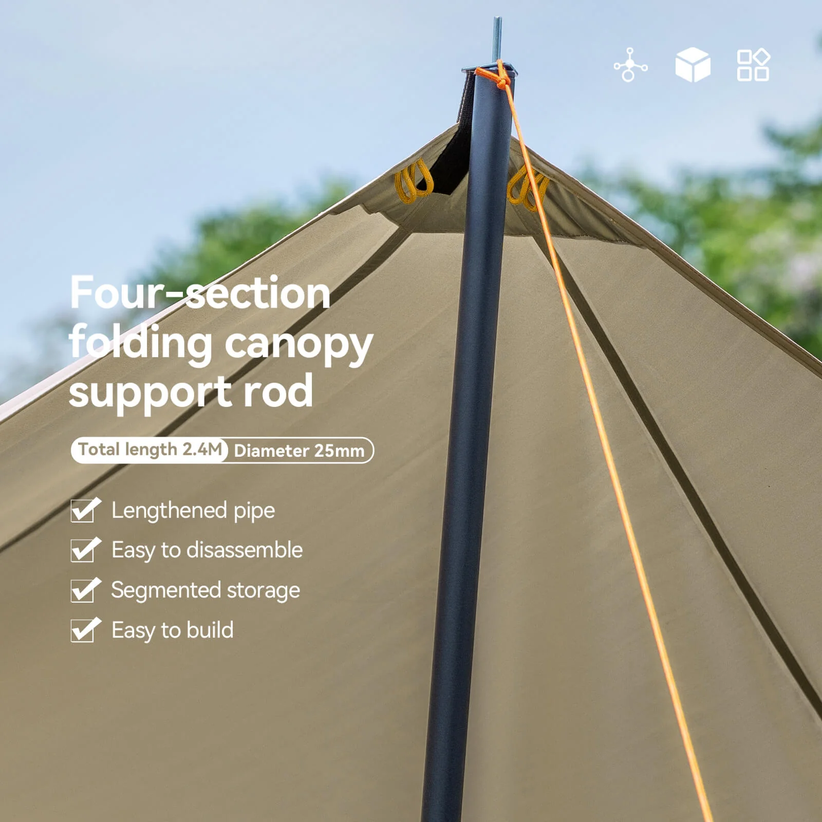 GlowCamp UV-Proof Outdoor Tarp Shelter - Image 4