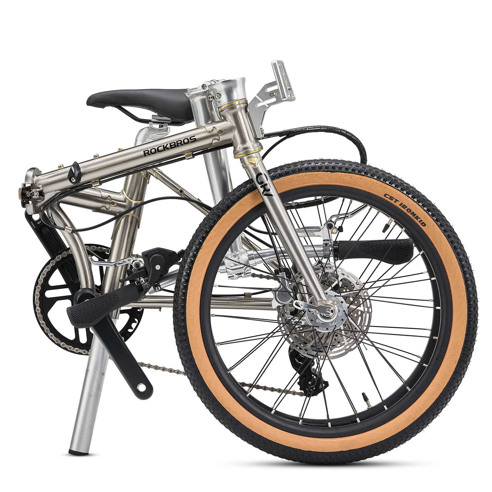Gravis Folding Bike 20 Inch Chromoly 9-Speed Disc Brake - Image 12
