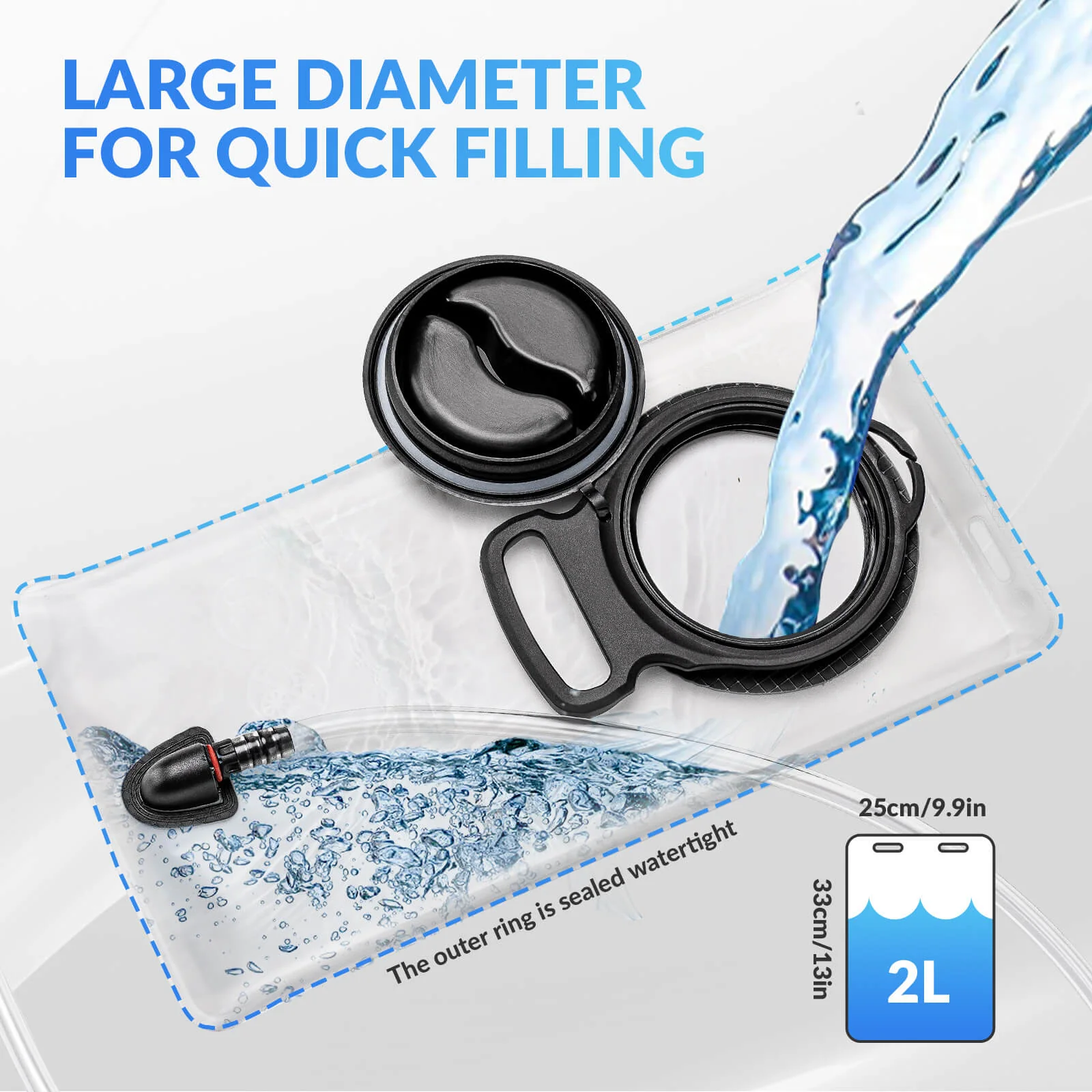 H2O Outdoor Backpack with Hands-Free Water Bladder - Image 3