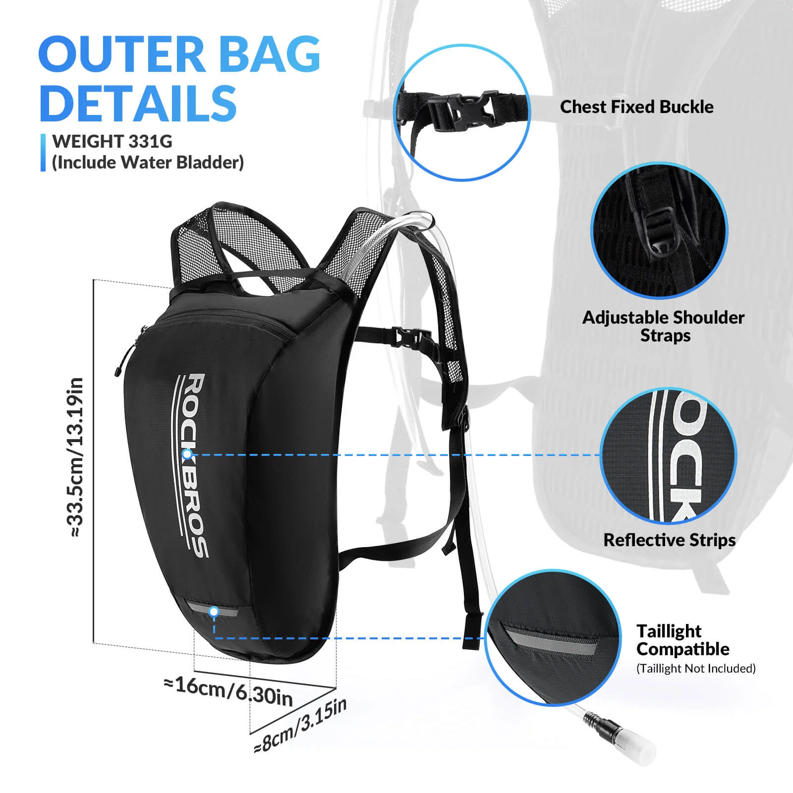 H2O Outdoor Backpack with Hands-Free Water Bladder - Image 4