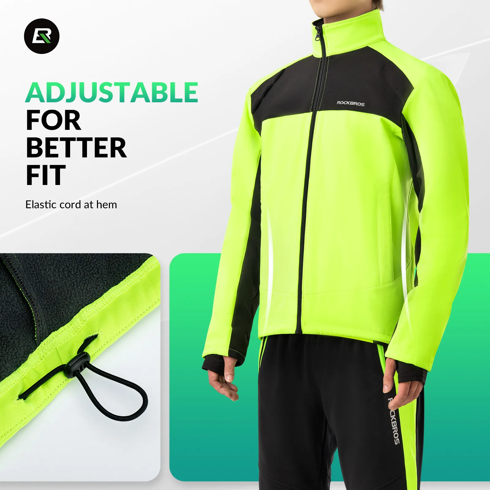 Hi-Vis Thermal Cycling Jacket Water-Resistant Fleece Gear for Winter - Image 5