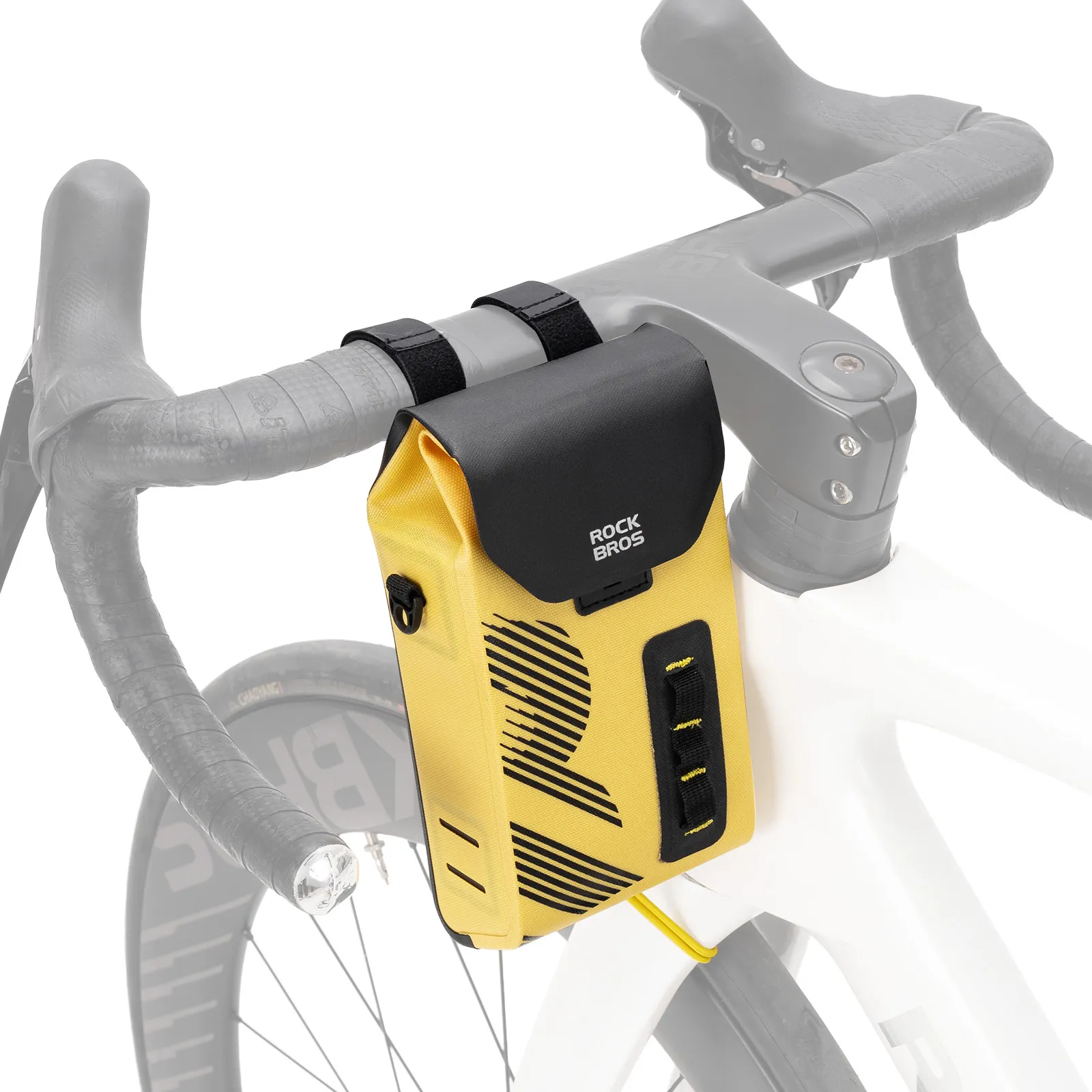 High-Vis Waterproof Handlebar Bag with Magnetic Lid 1.3L