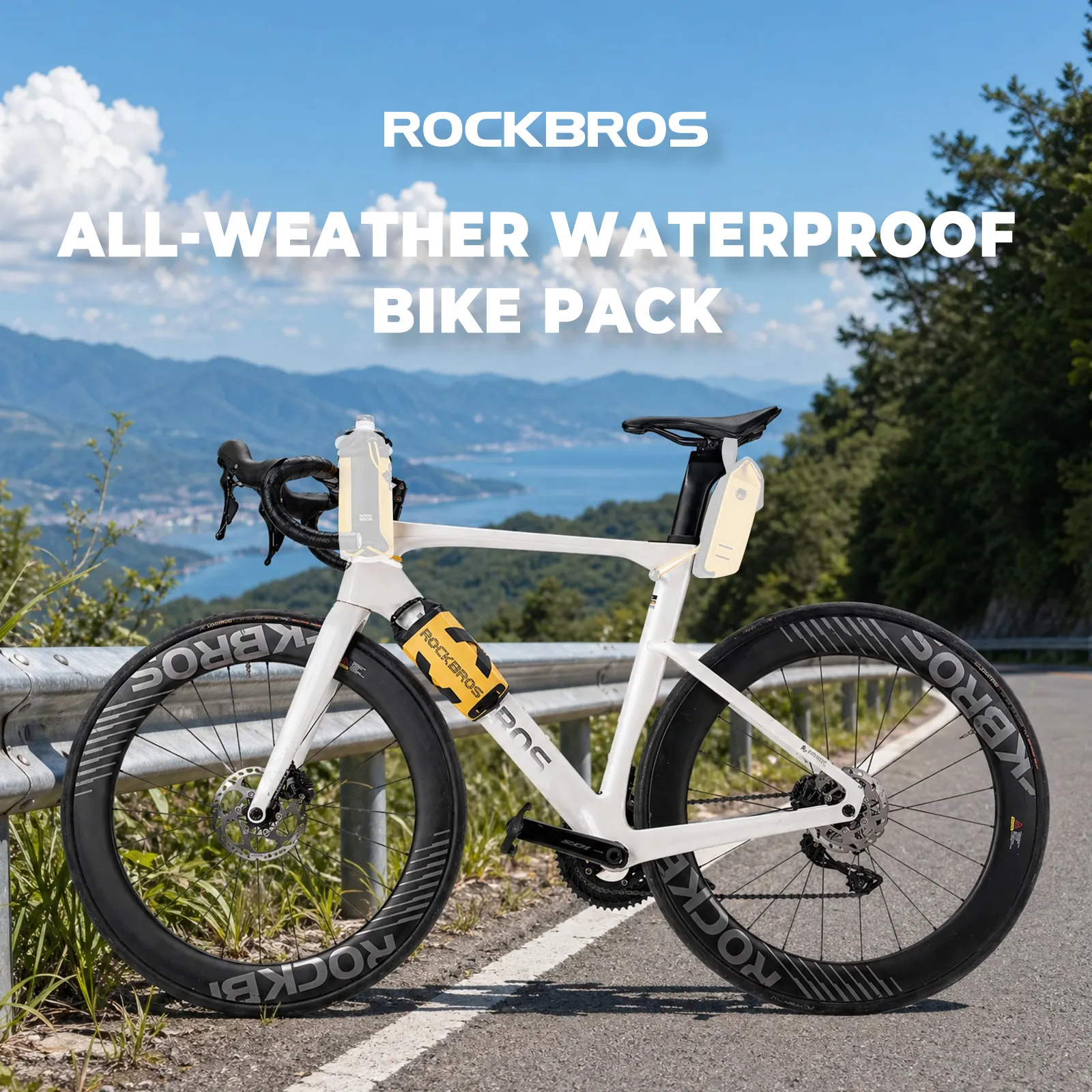 High-Vis Waterproof Roll-Top Frame Bag Mud Proof 1L - Image 7