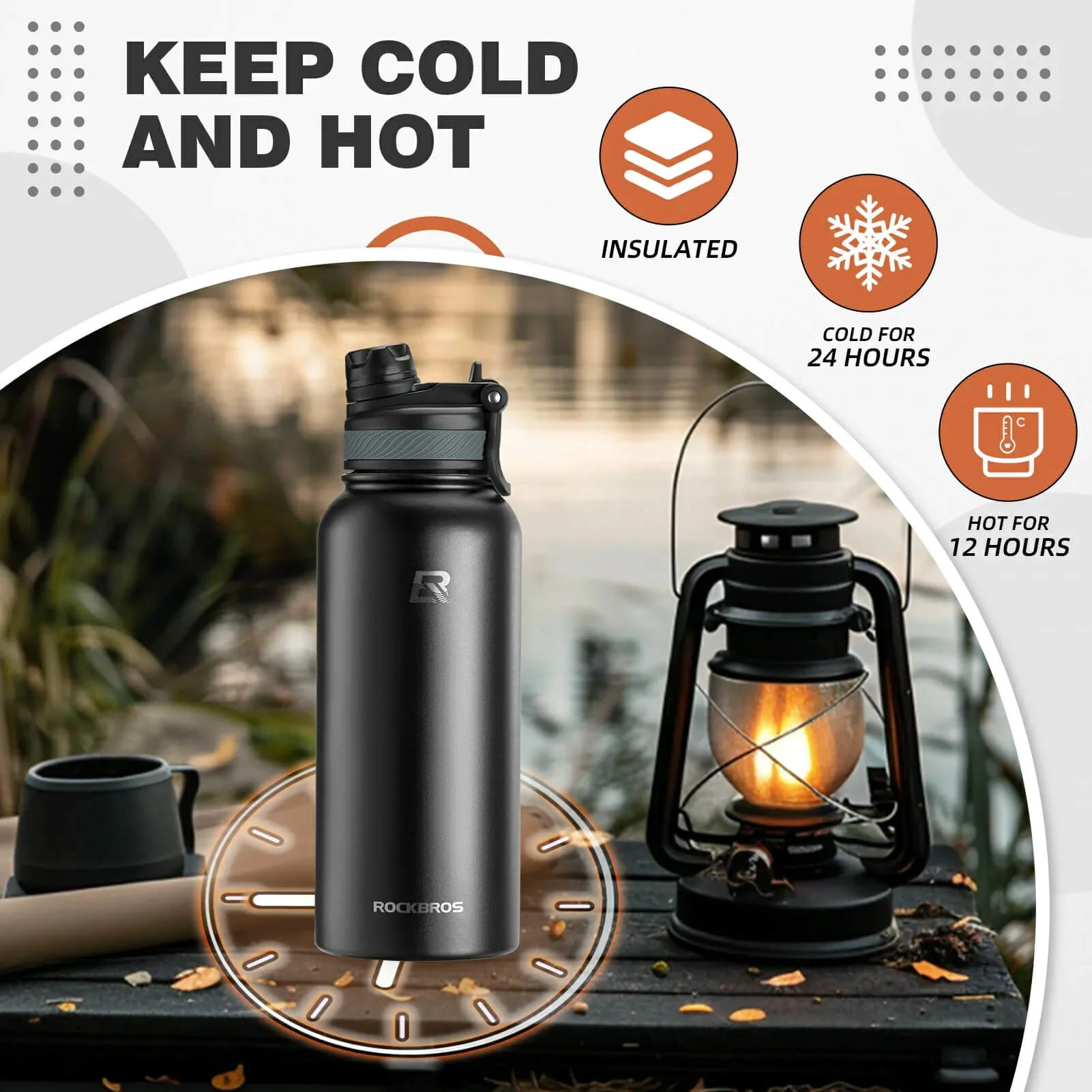 Insulated Vacuum Water Bottle 550ml/650ml - Image 12