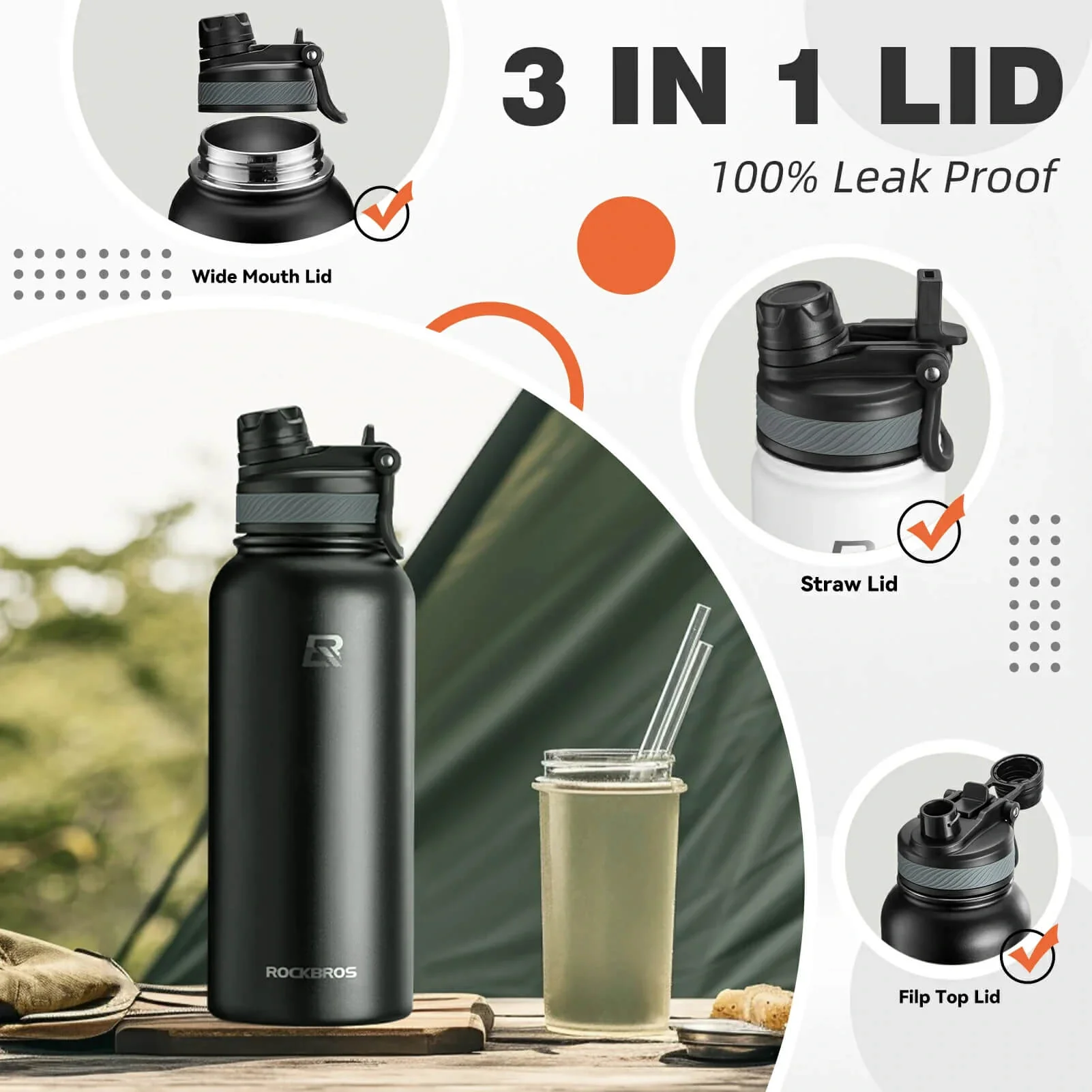 Insulated Vacuum Water Bottle 550ml/650ml - Image 13