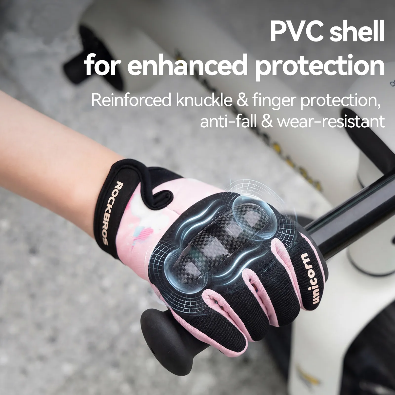 Kids Full Finger Sports Gloves with PVC Knuckle Guard - Image 4