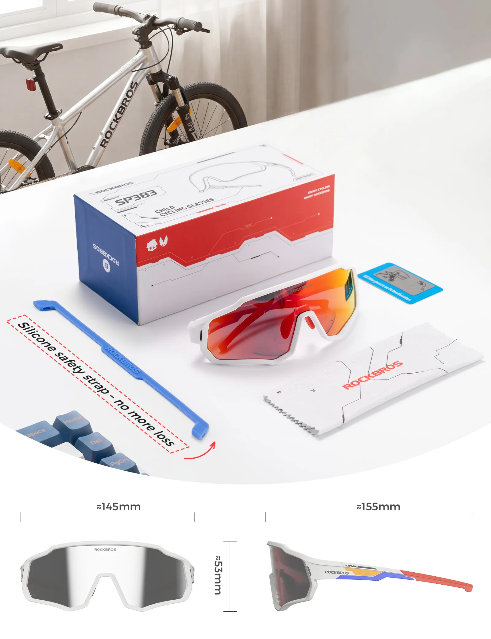 Kids Photochromic/Polarised Cycling Sunglasses UV Protection - Image 8