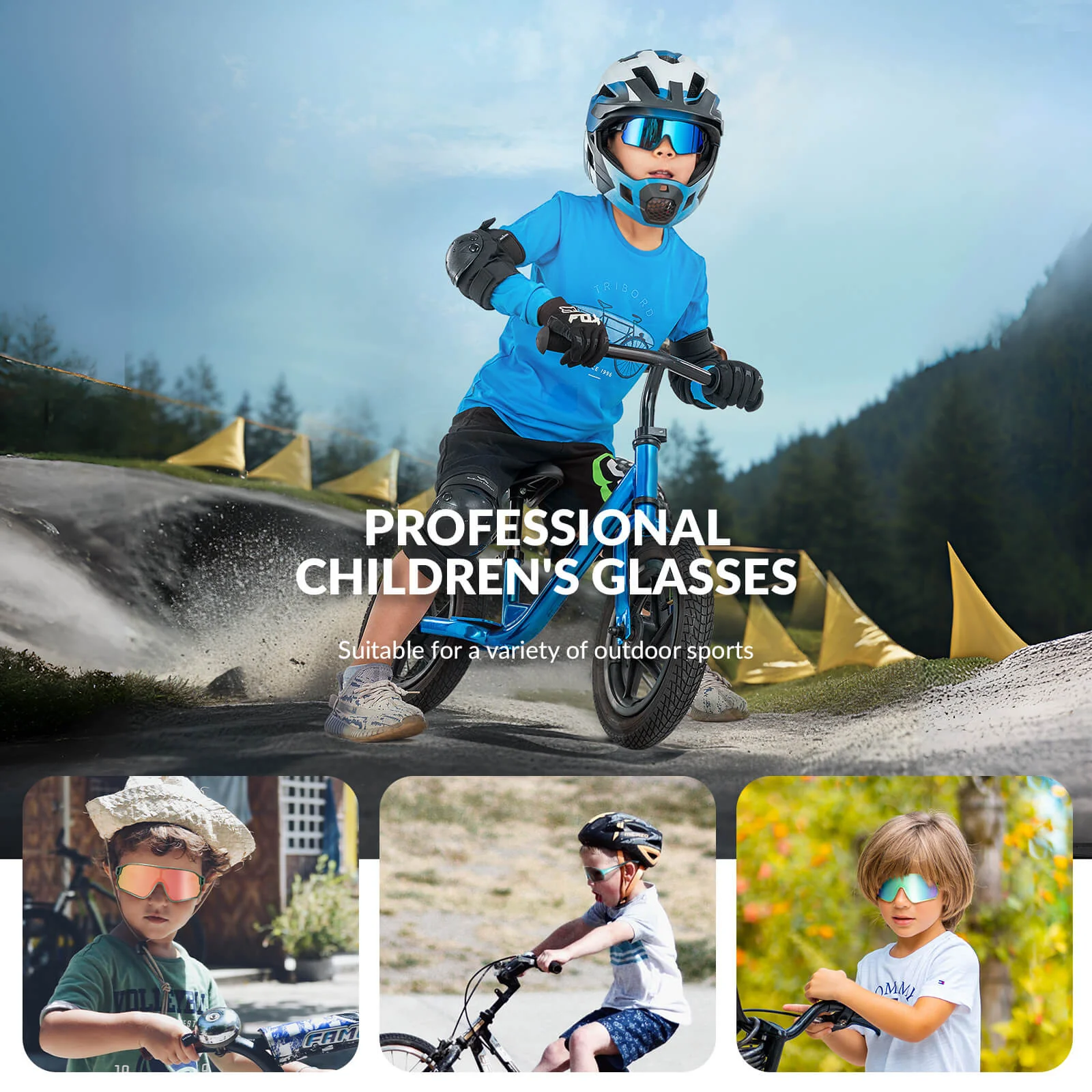 Kids Polarised Sports Bike Sunglasses - Image 25