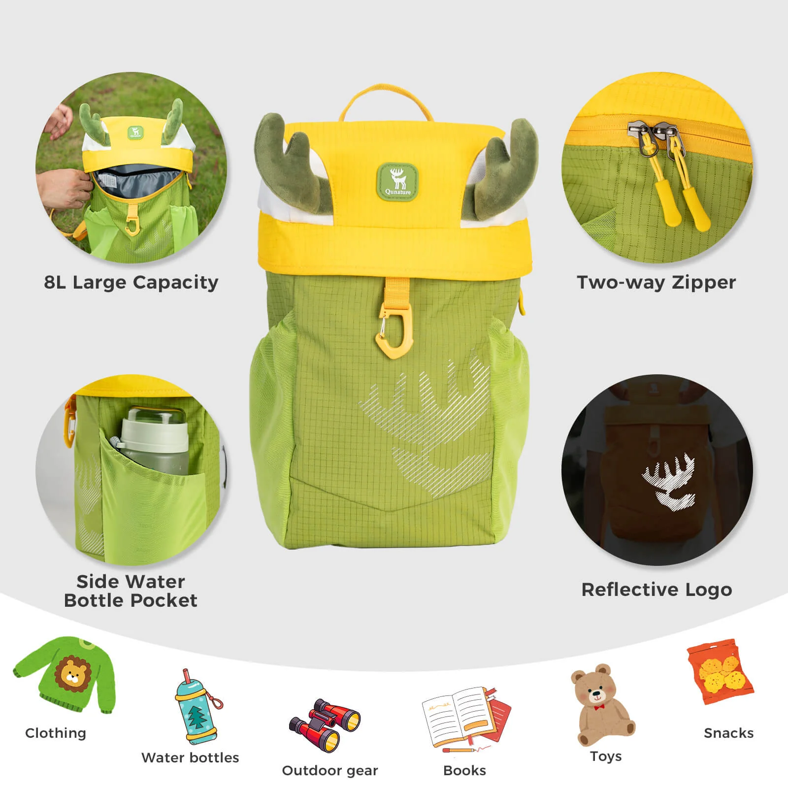 Kids Water-Repellent Hiking Backpack 8L - Image 3