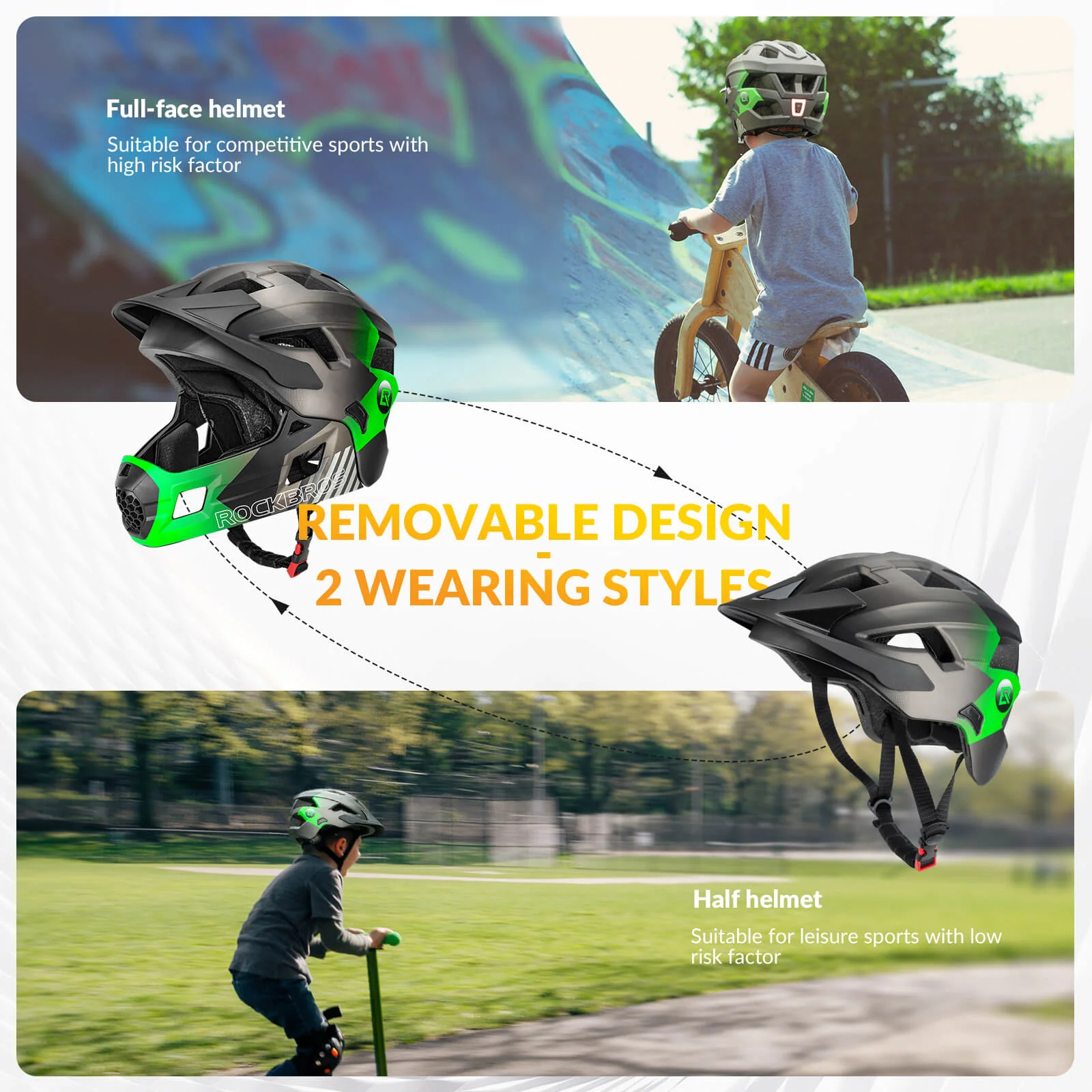KoalaGuard Kids Bike Helmet with Adjustable Visor Rear Light Compatible TS-61 - Image 11