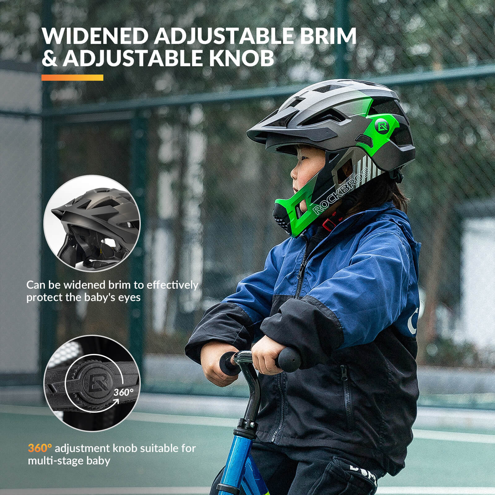 KoalaGuard Kids Bike Helmet with Adjustable Visor Rear Light Compatible TS-61 - Image 14