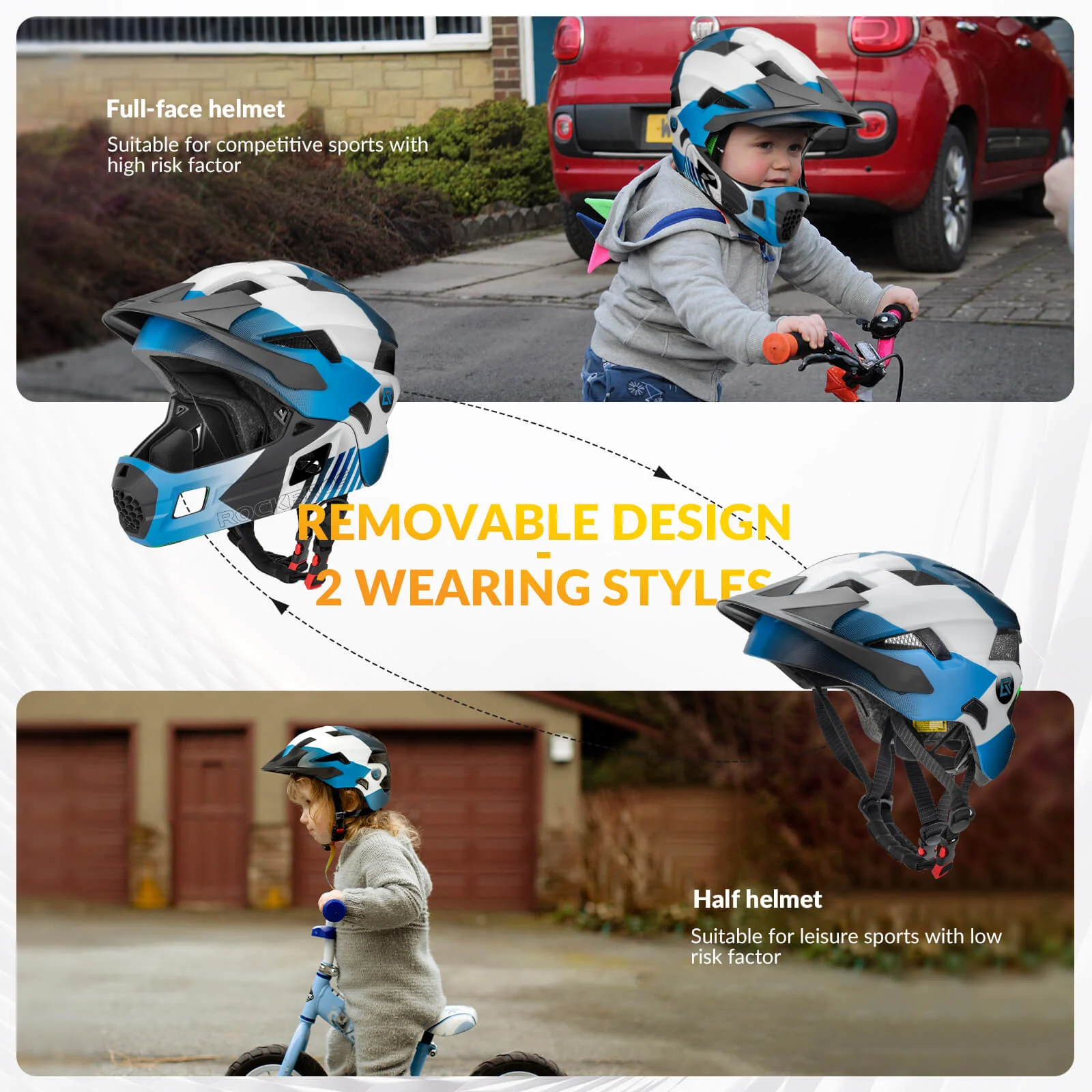 KoalaGuard Kids Bike Helmet with Adjustable Visor Rear Light Compatible TS-61 - Image 19