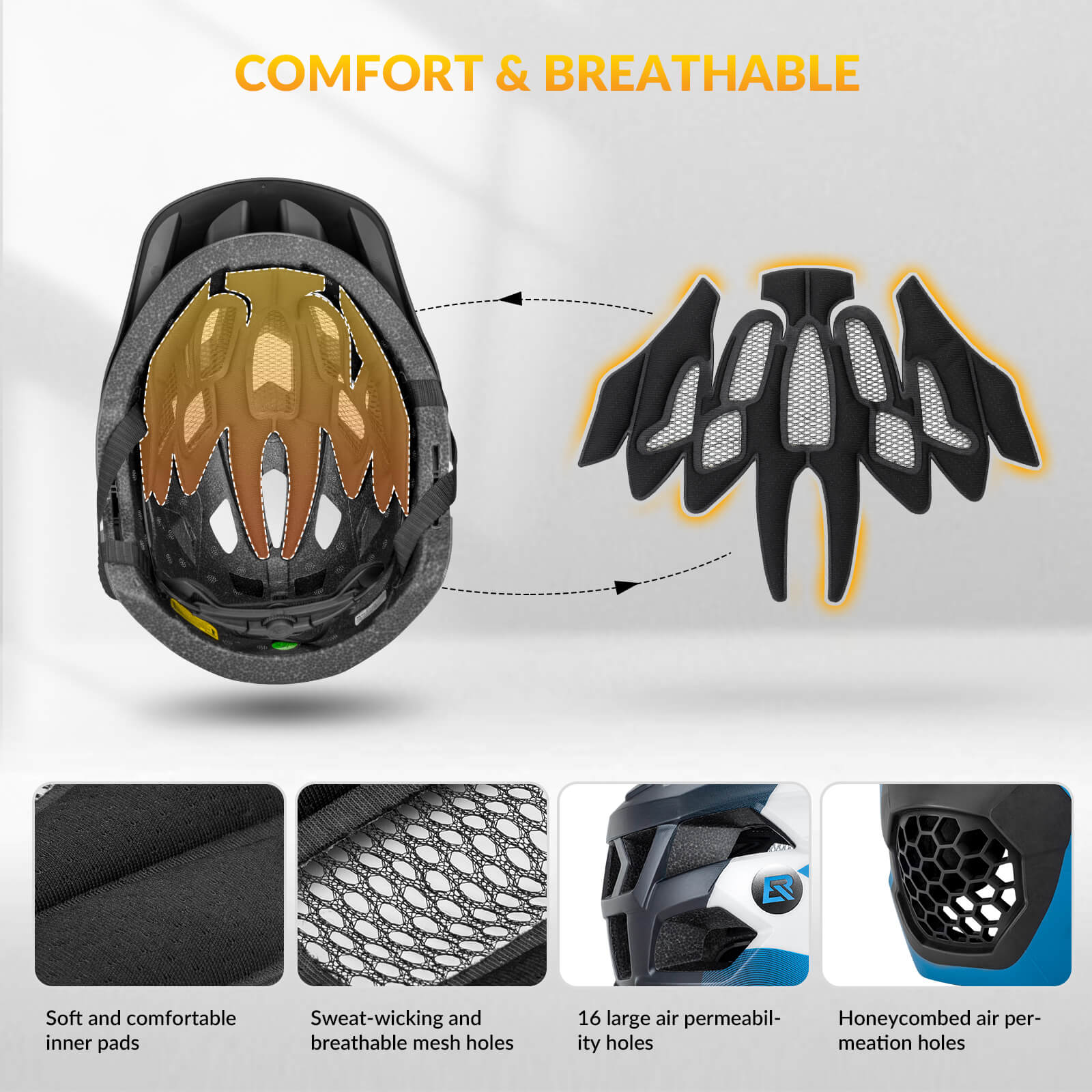 KoalaGuard Kids Bike Helmet with Adjustable Visor Rear Light Compatible TS-61 - Image 21