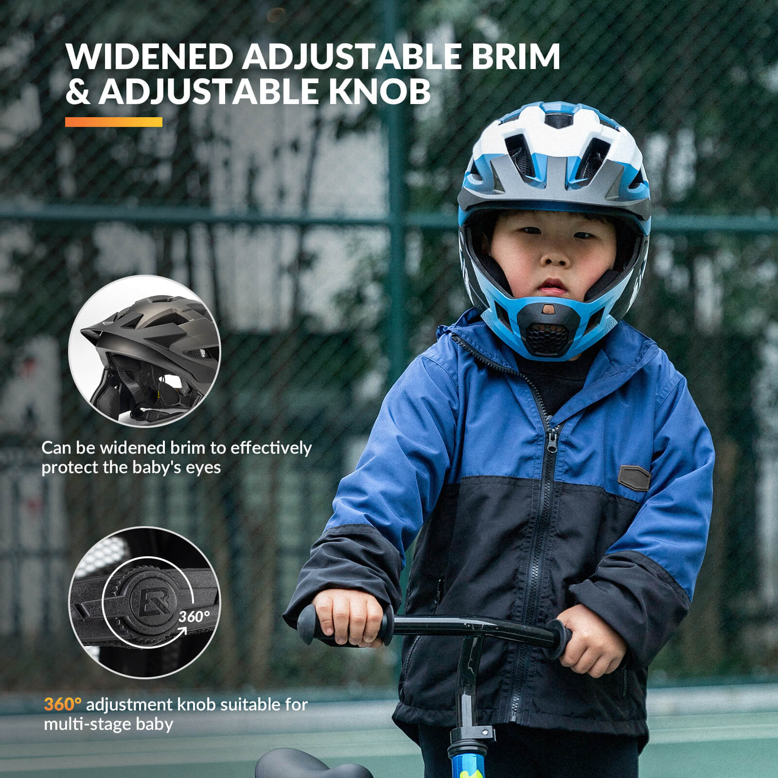 KoalaGuard Kids Bike Helmet with Adjustable Visor Rear Light Compatible TS-61 - Image 22
