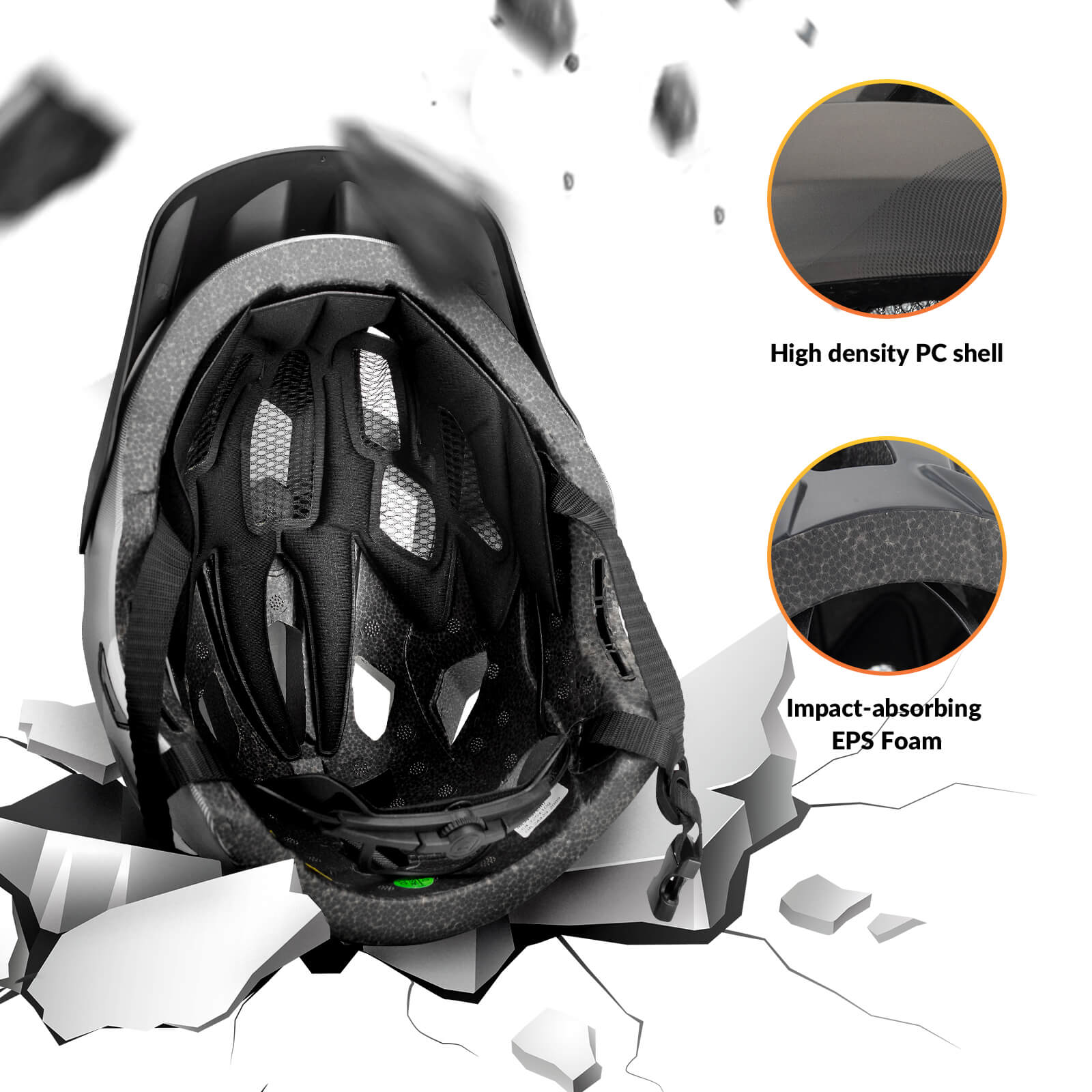 KoalaGuard Kids Bike Helmet with Adjustable Visor Rear Light Compatible TS-61 - Image 4